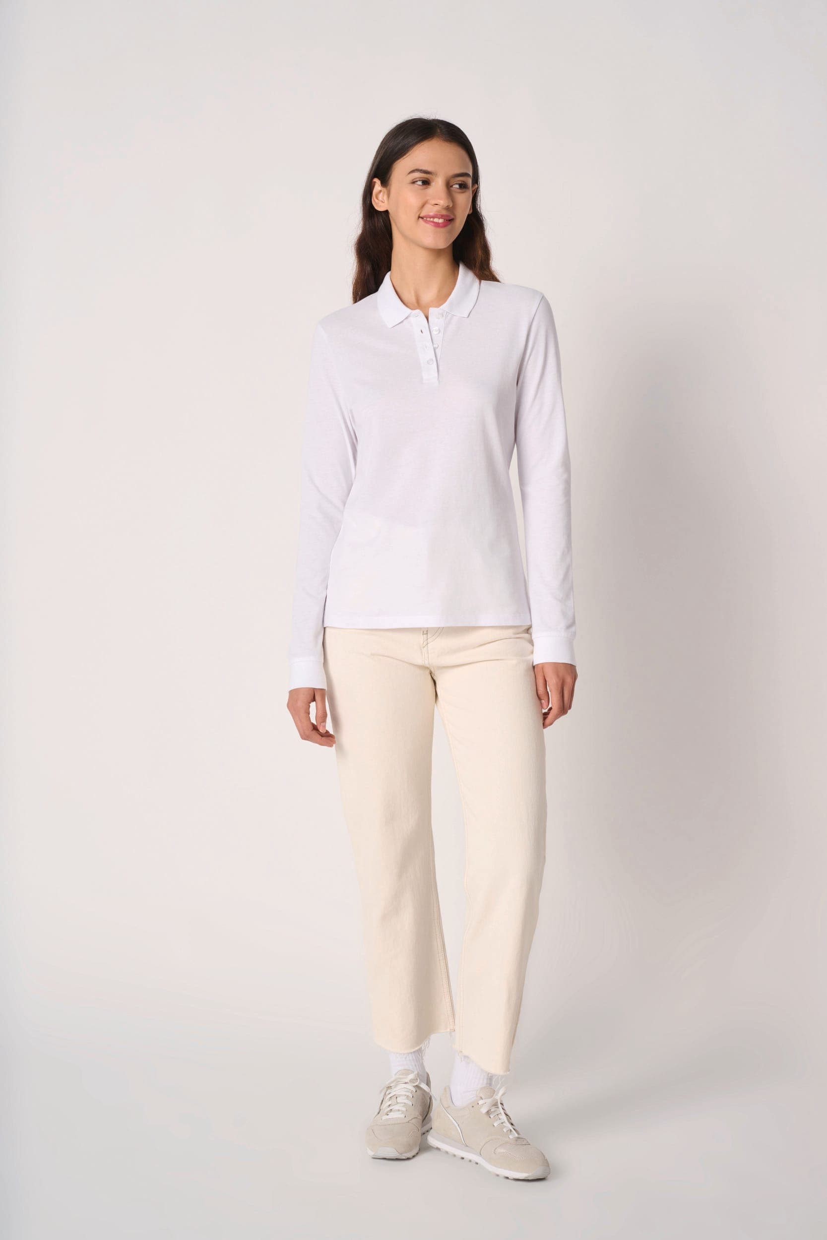 Polo piqué LSL femme en situation