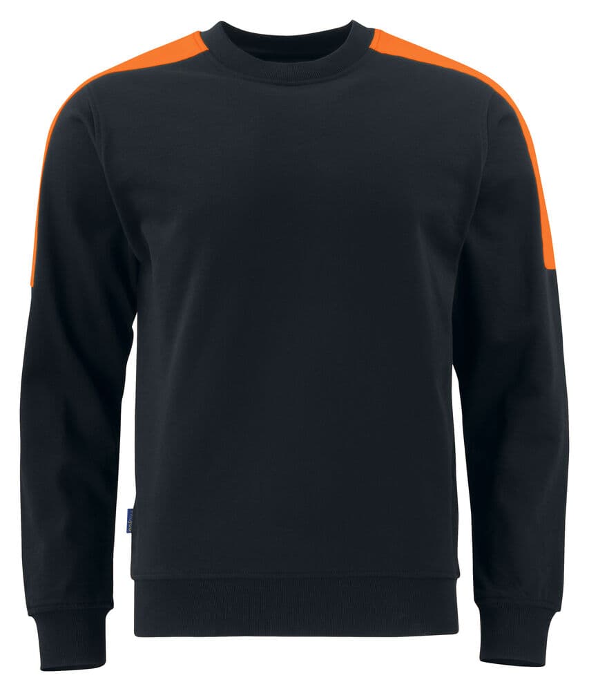 2125 SWEAT COL ROND AVEC INSERTS FLUO