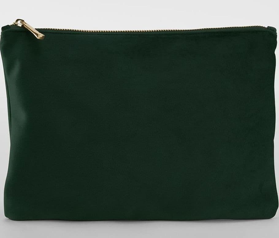 VELVET ACCESSORY POUCH coloris Émeraude foncé