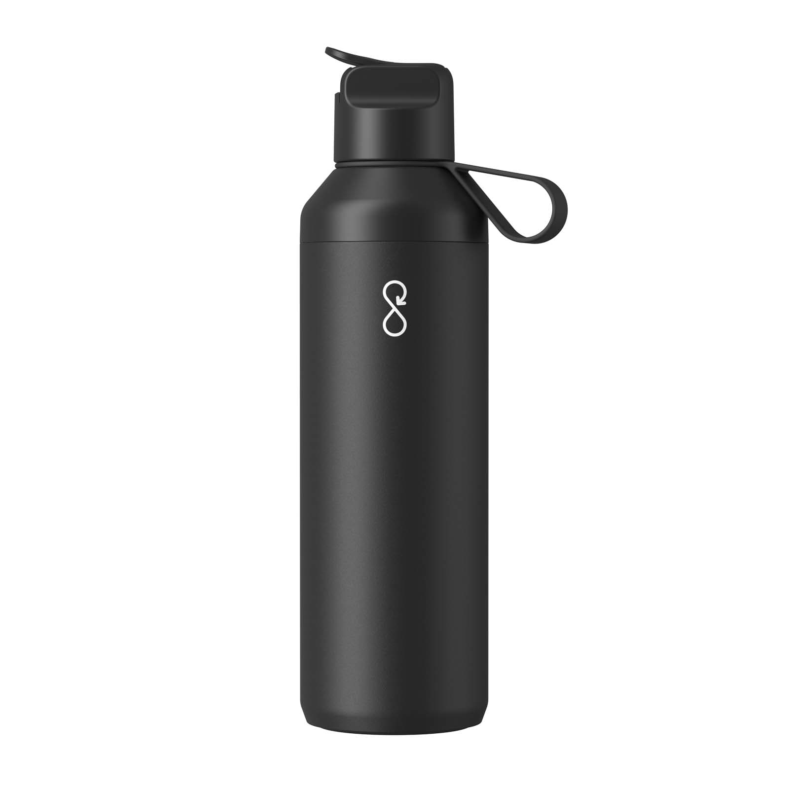 Bouteille en acier inoxydable recyclé Ocean Bottle Peak GO 710 ml coloris Noir obsidienne