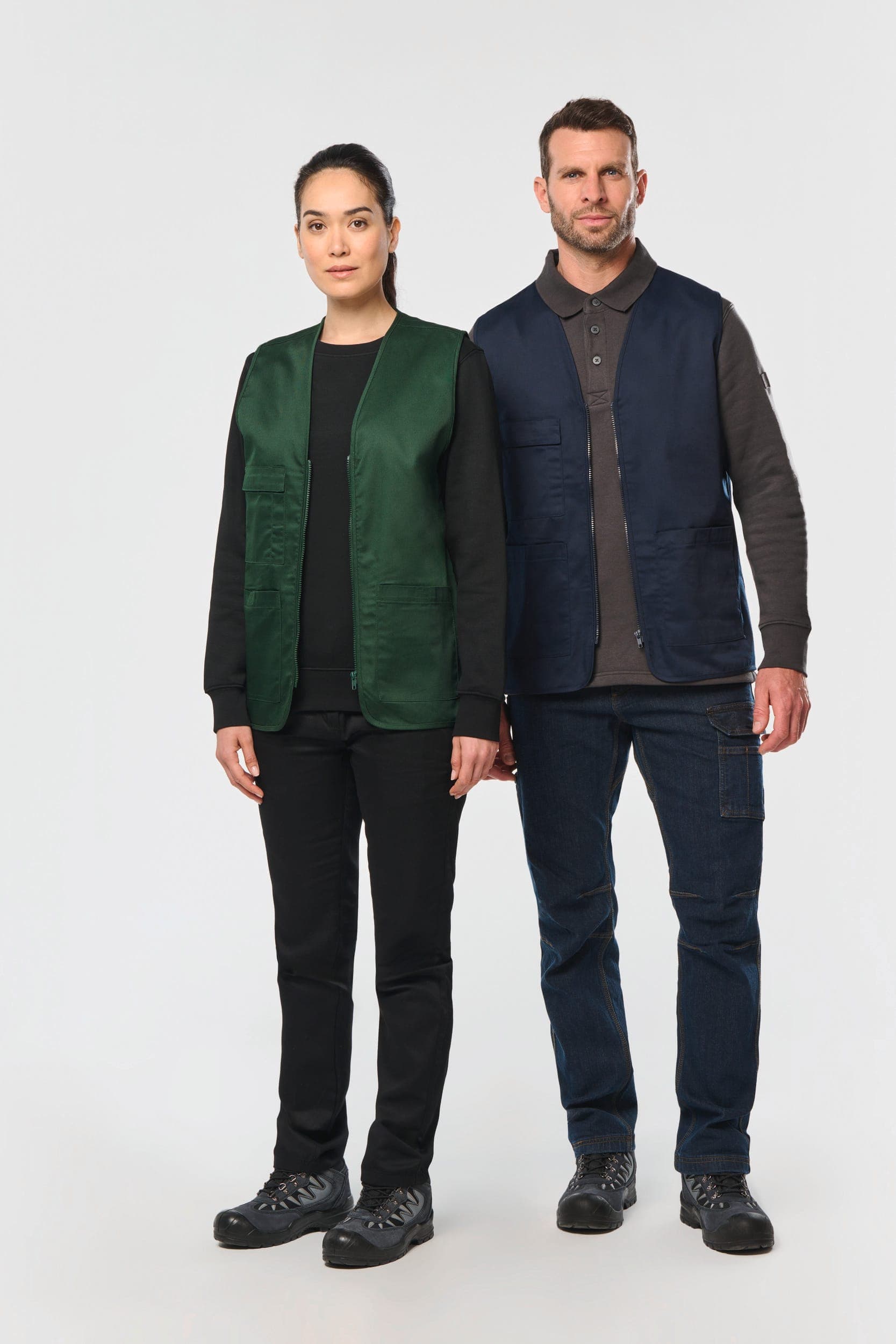 Gilet polycoton multipoches unisexe en situation