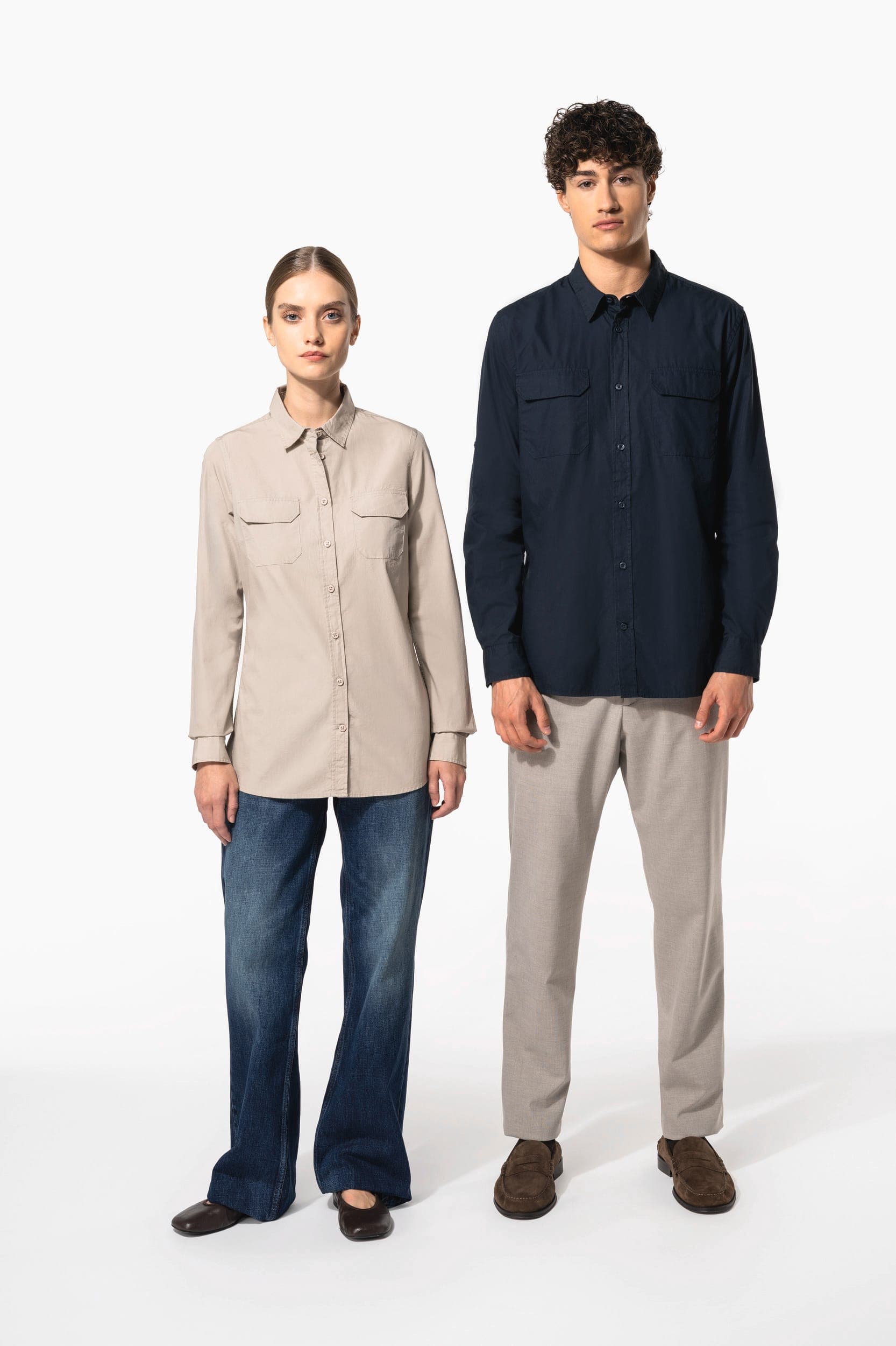 Chemise safari manches longues homme en situation
