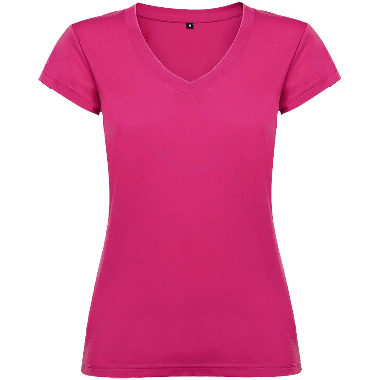 T-shirt de 155 g/m² Victoria à col en V et manches courtes pour femme coloris Rosette