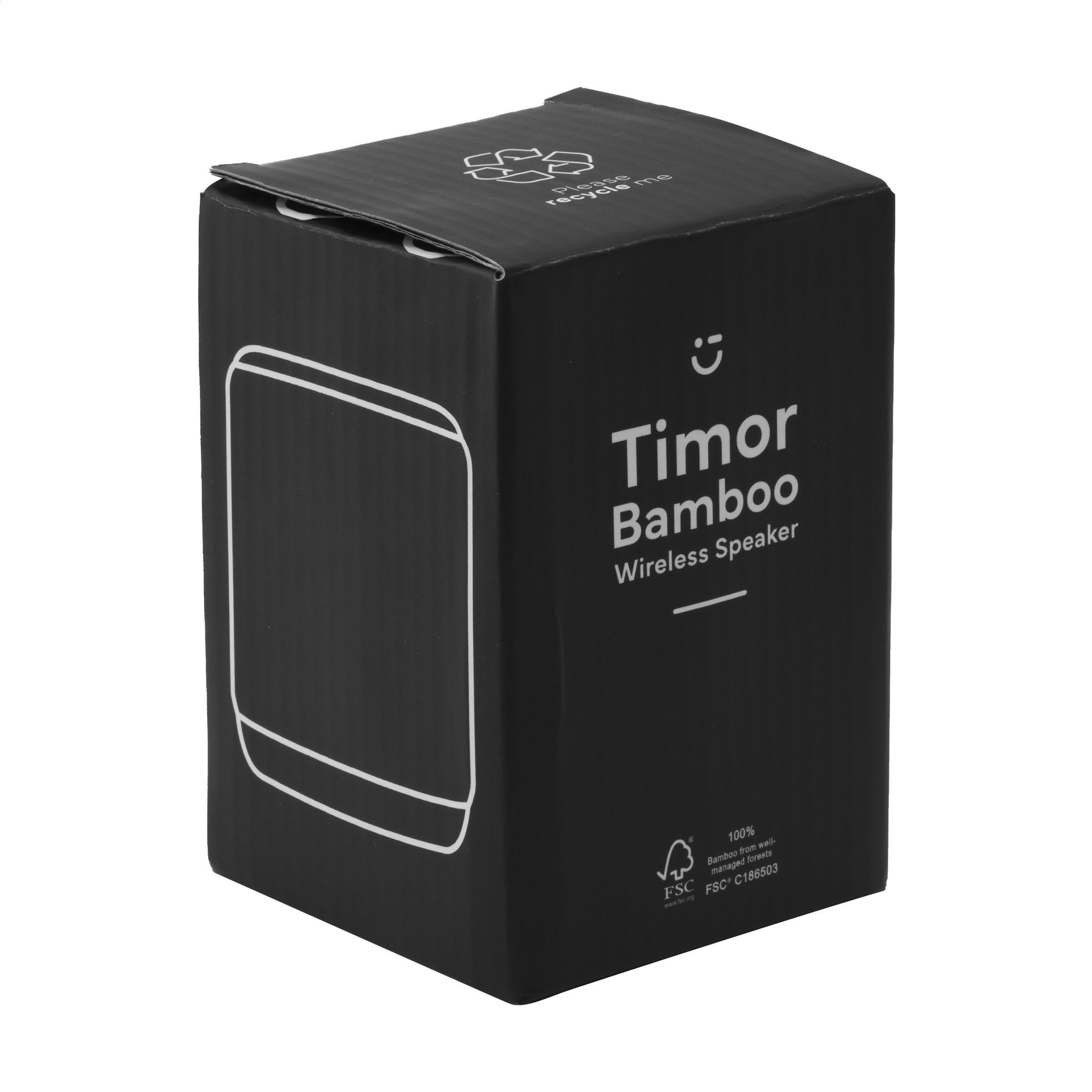 Haut-parleur sans fil Timor bambou en situation
