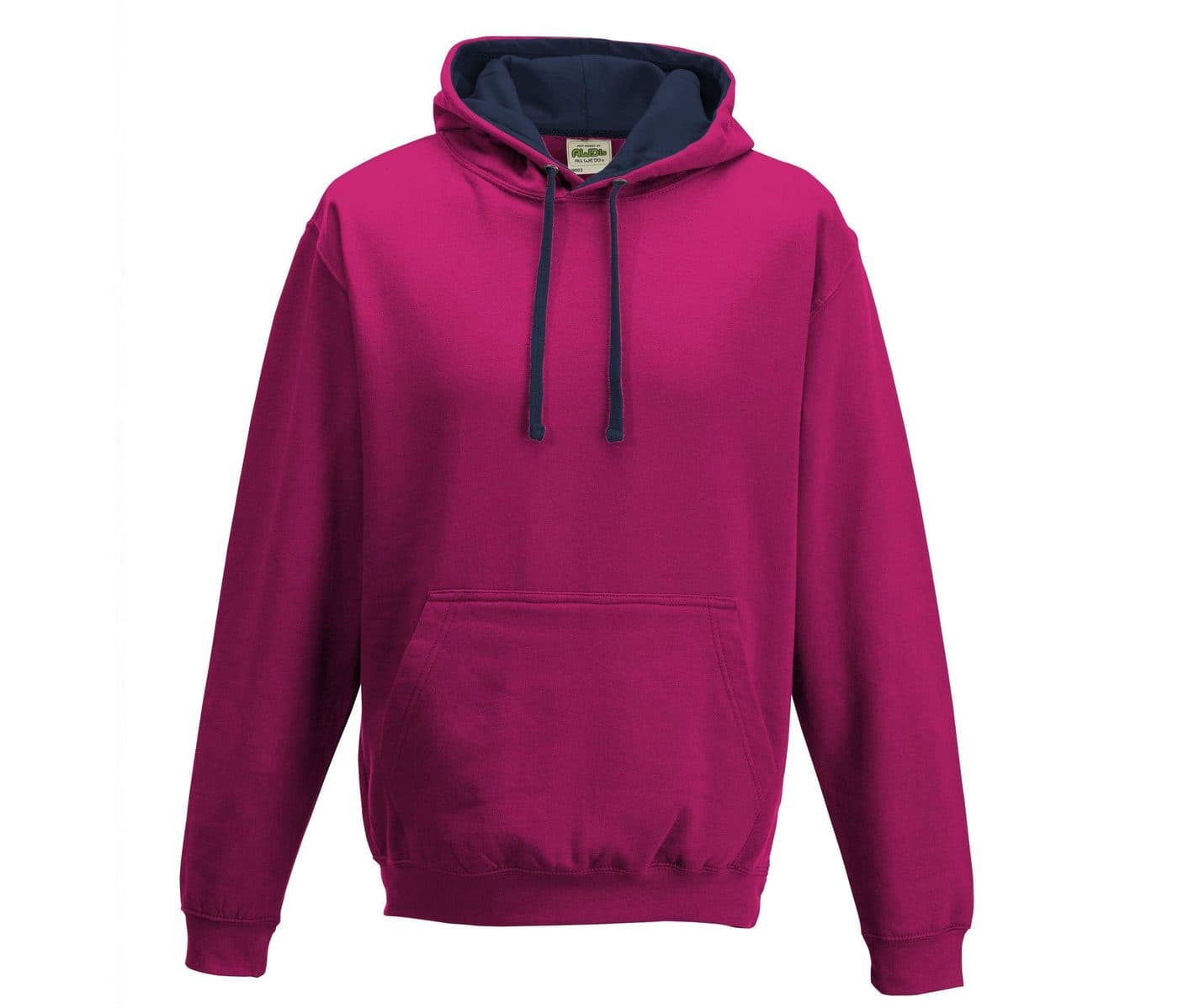 VARSITY HOODIE coloris Rose vif / Bleu marine