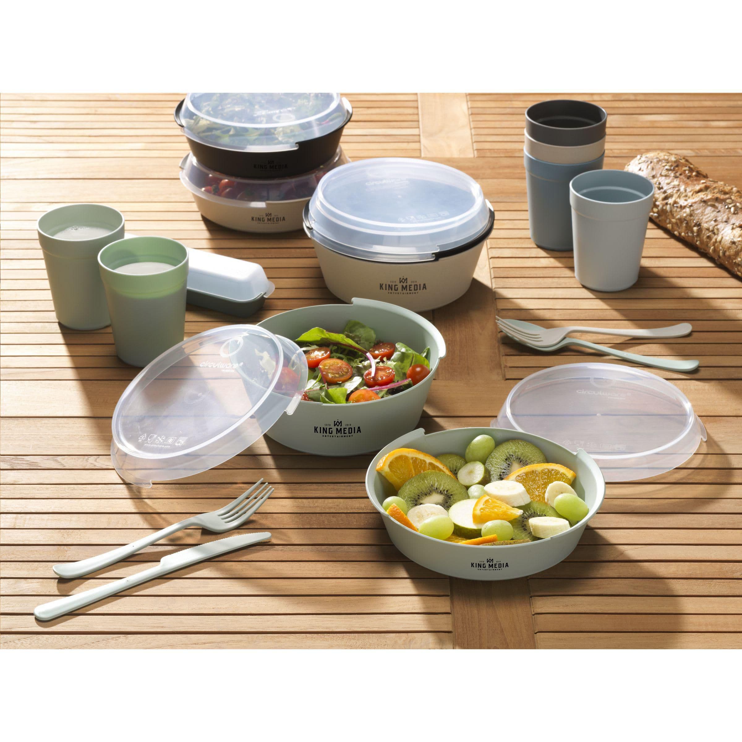 Bol CirculBowl avec couvercle 1200 ml en situation
