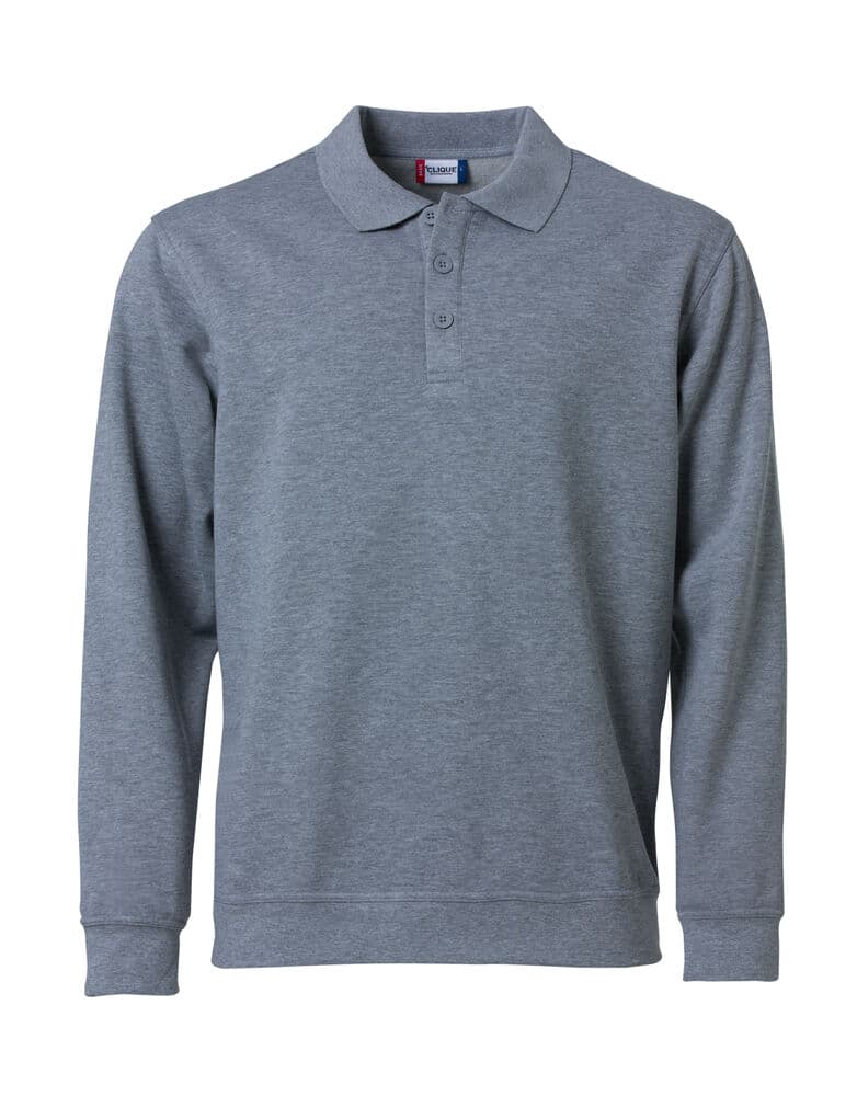 Clique Basic Polo Sweater coloris Gris chiné