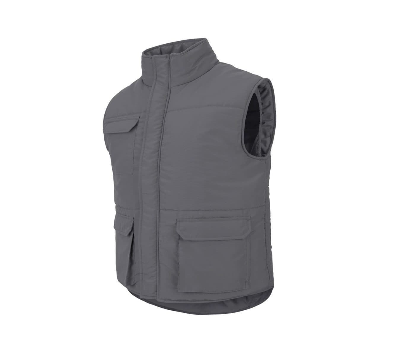 BODYWARMER MATELASSÉ MULTIPOCHES coloris Gris