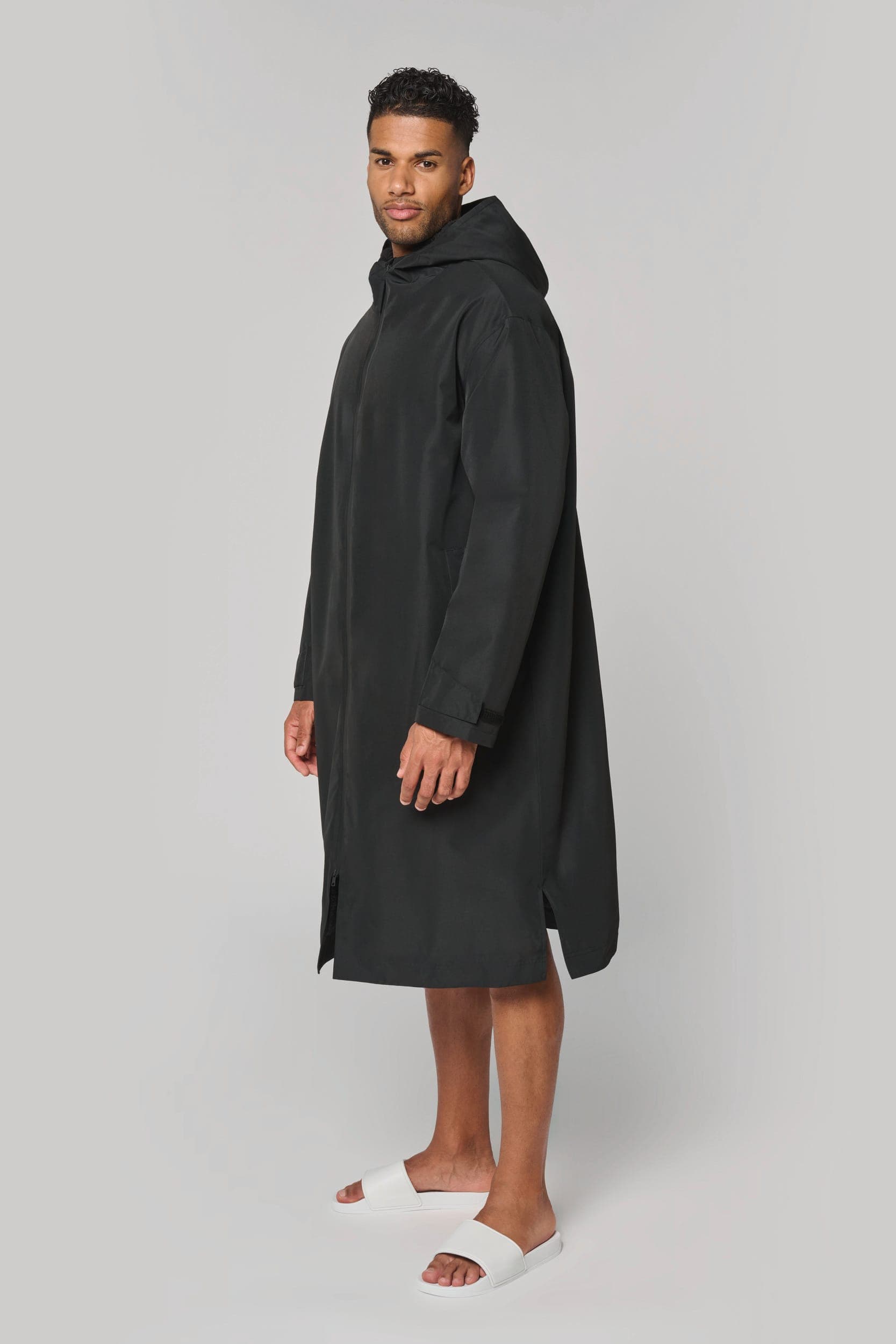 Parka longue doublée sherpa unisexe en situation