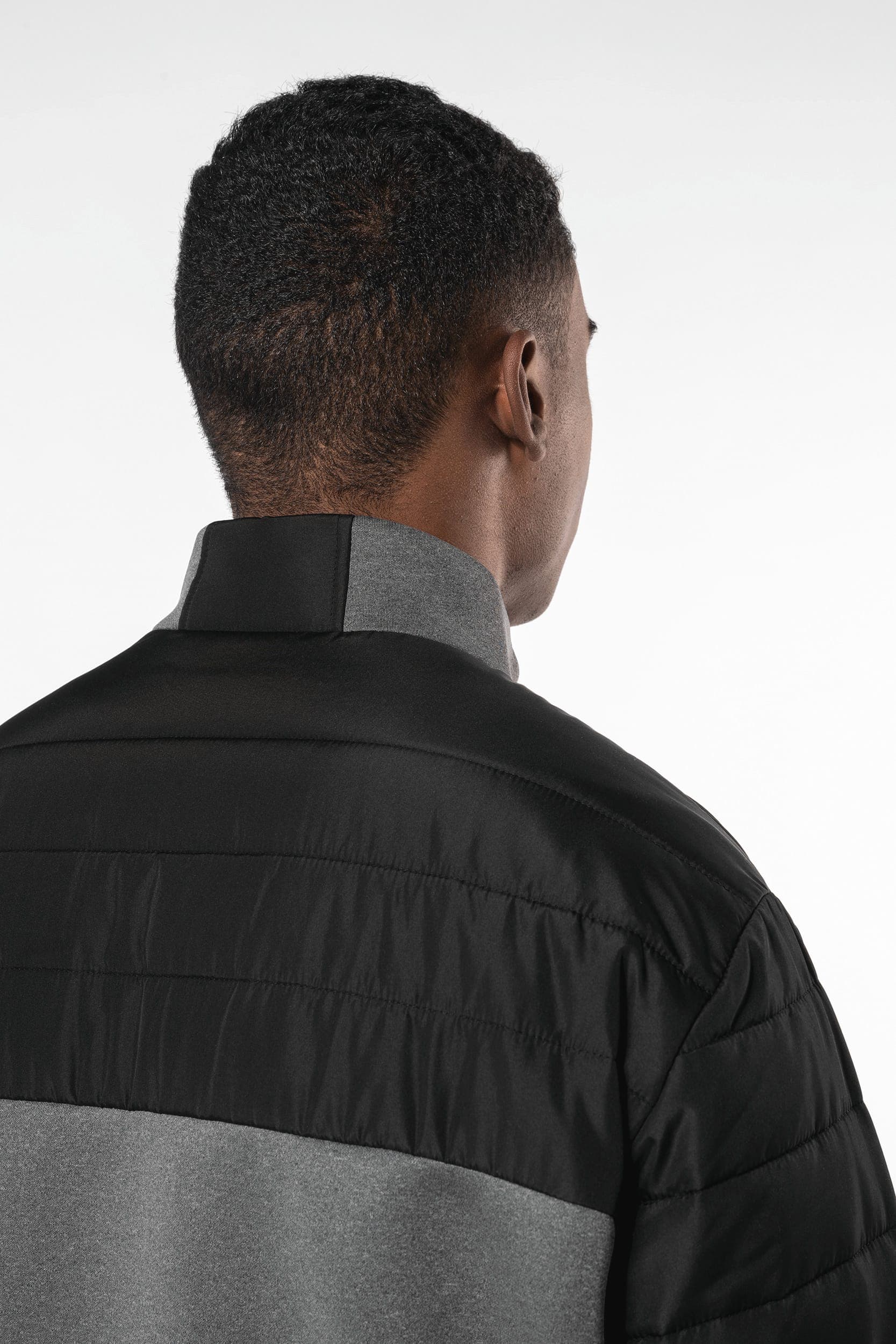 Veste bi-matière homme en situation