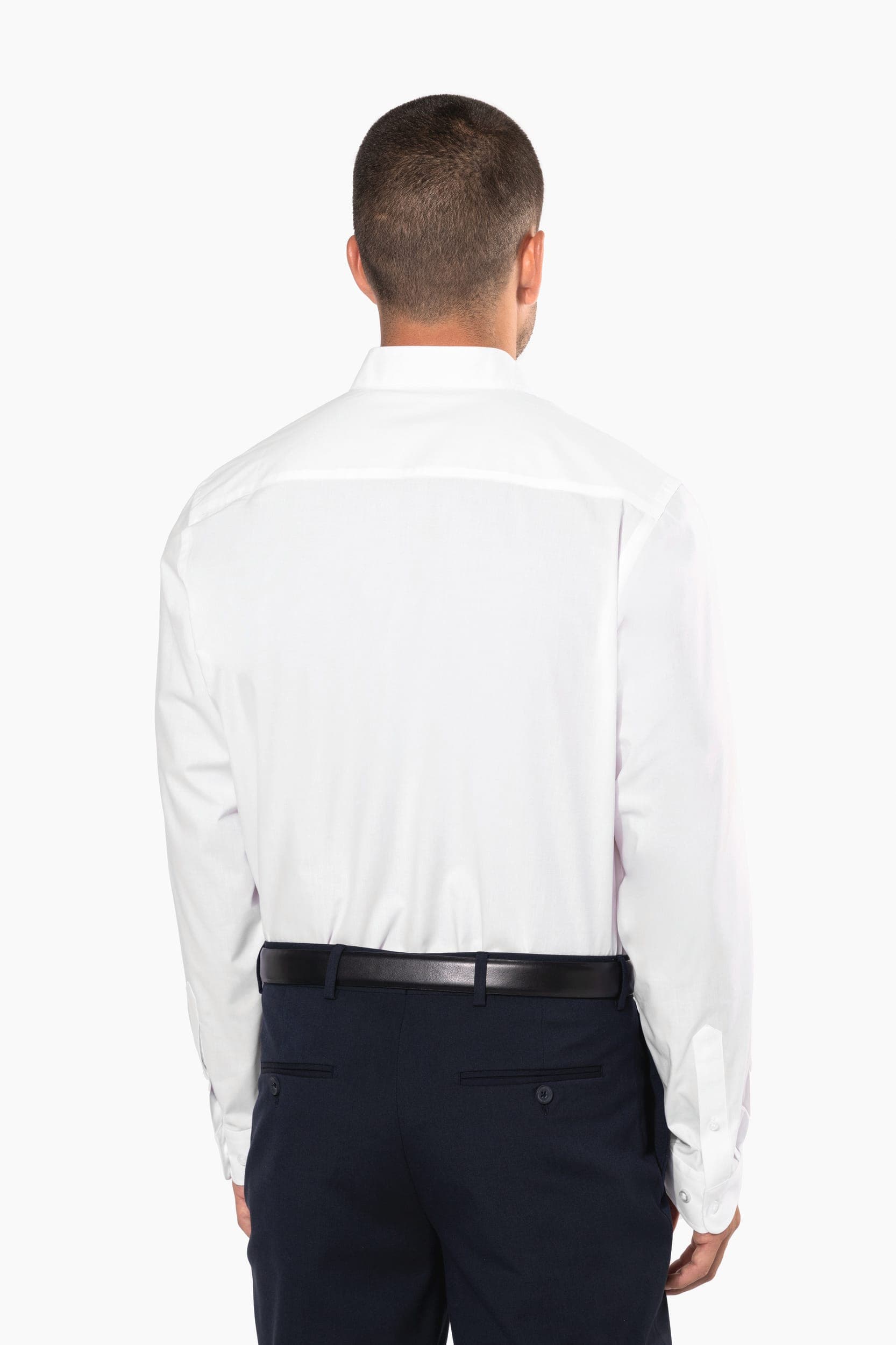 Chemise col mao manches longues en situation