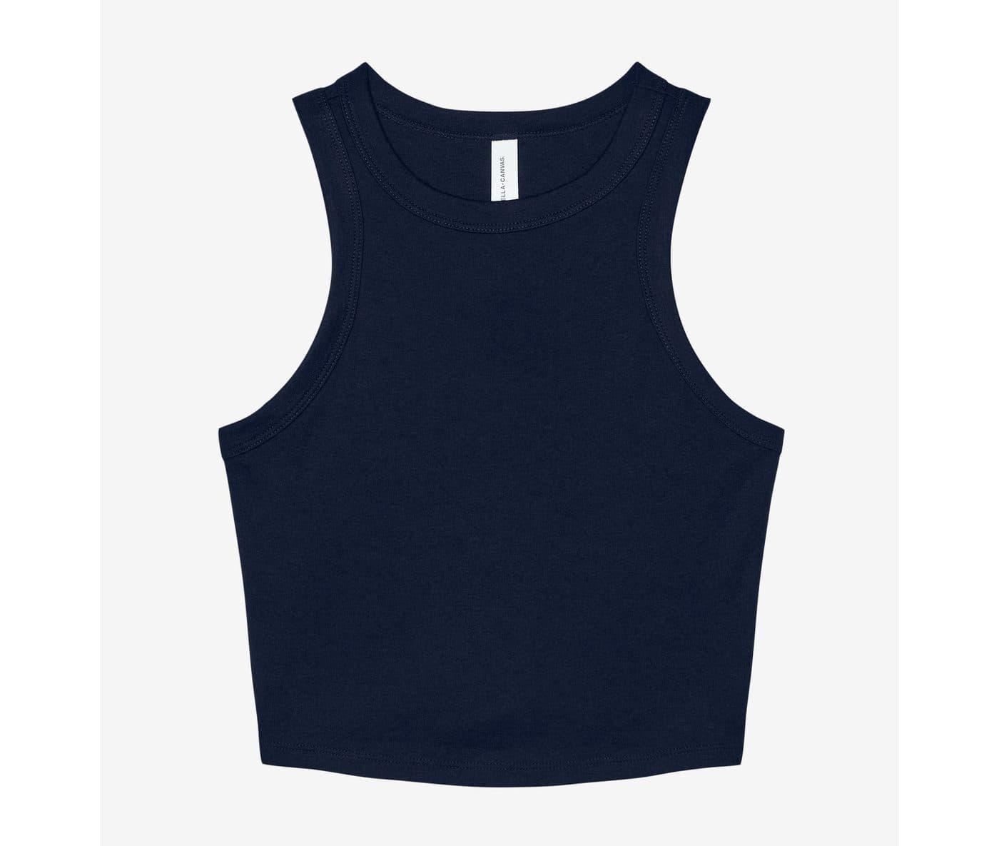 WOMEN'S MICRO RIB RACER TANK coloris Marine chiné