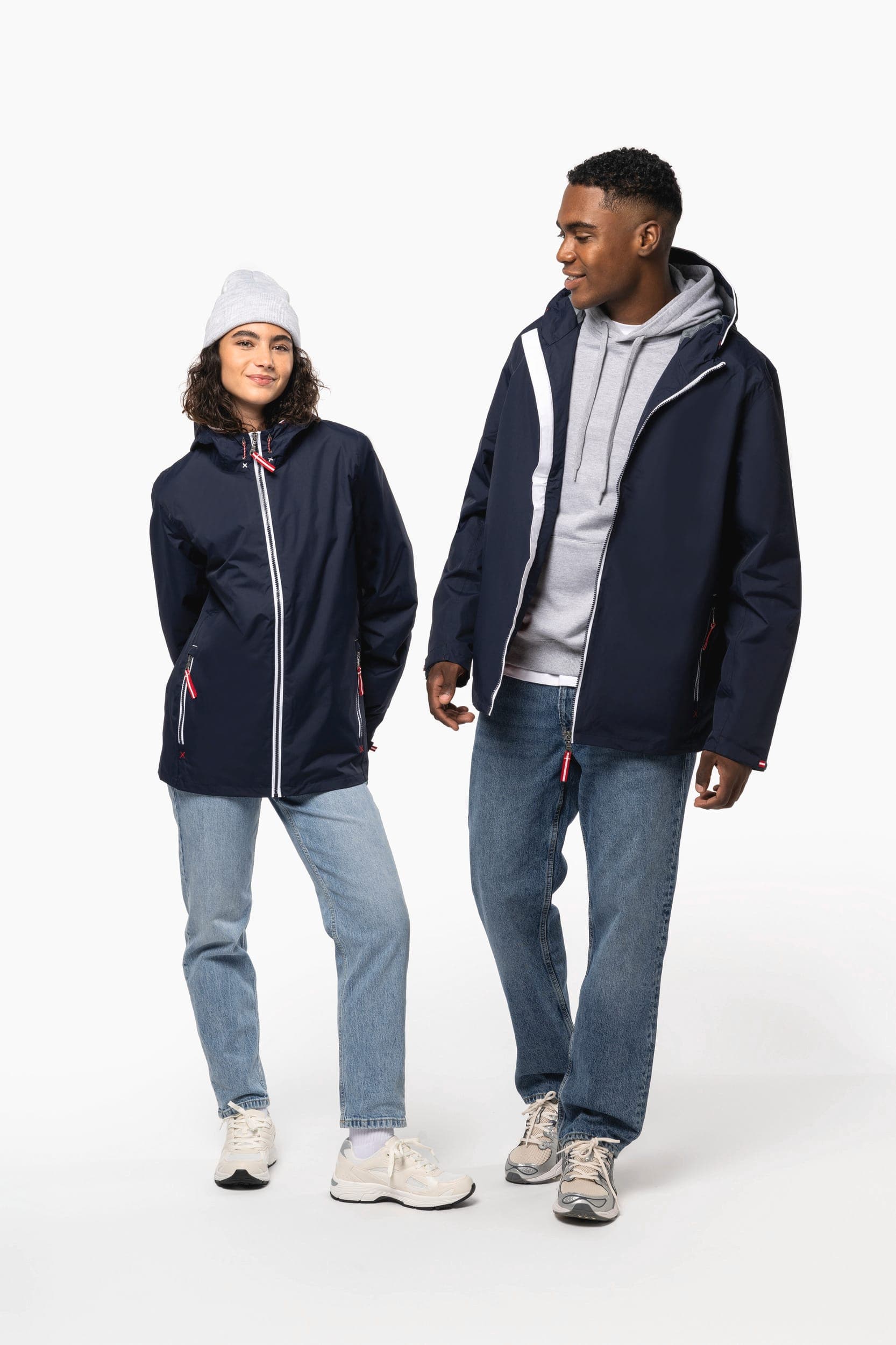 Veste imperméable unisexe en situation