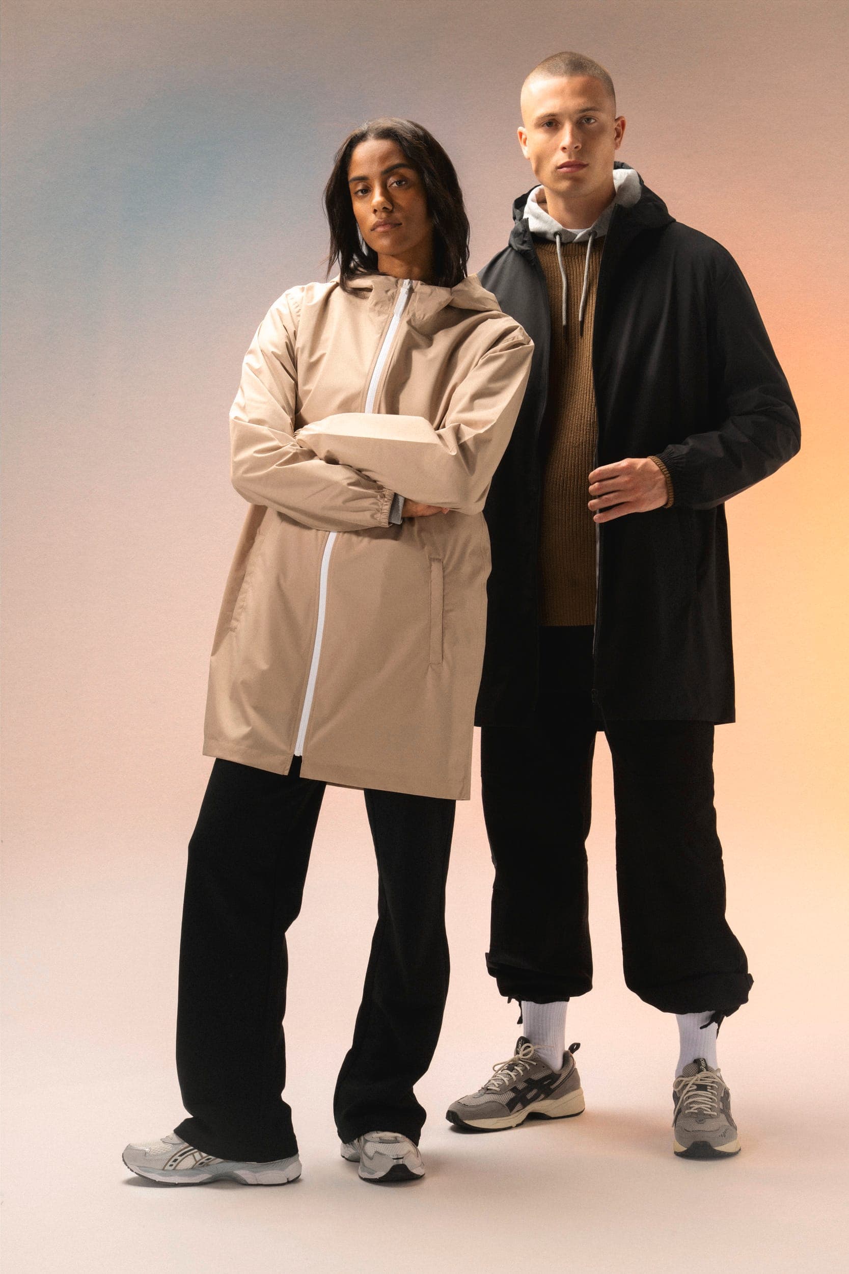 Veste écoresponsable imperméable unisexe en situation