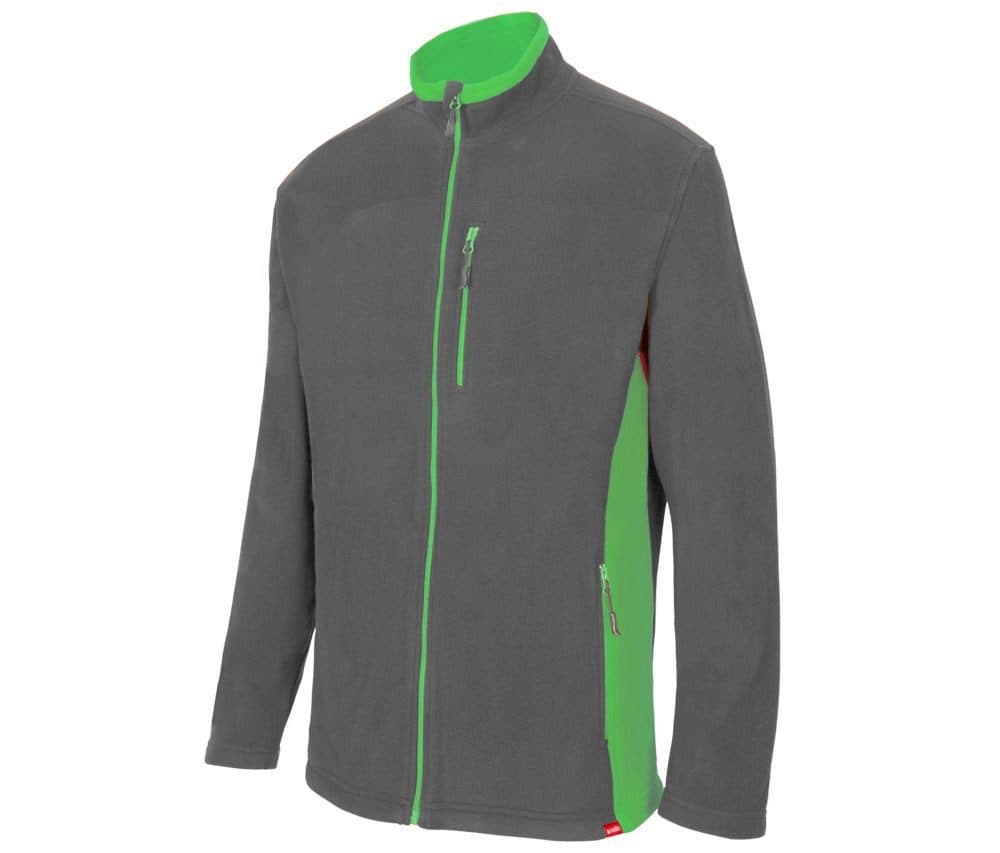 VESTE POLAIRE BICOLORE coloris Gris / Vert citron