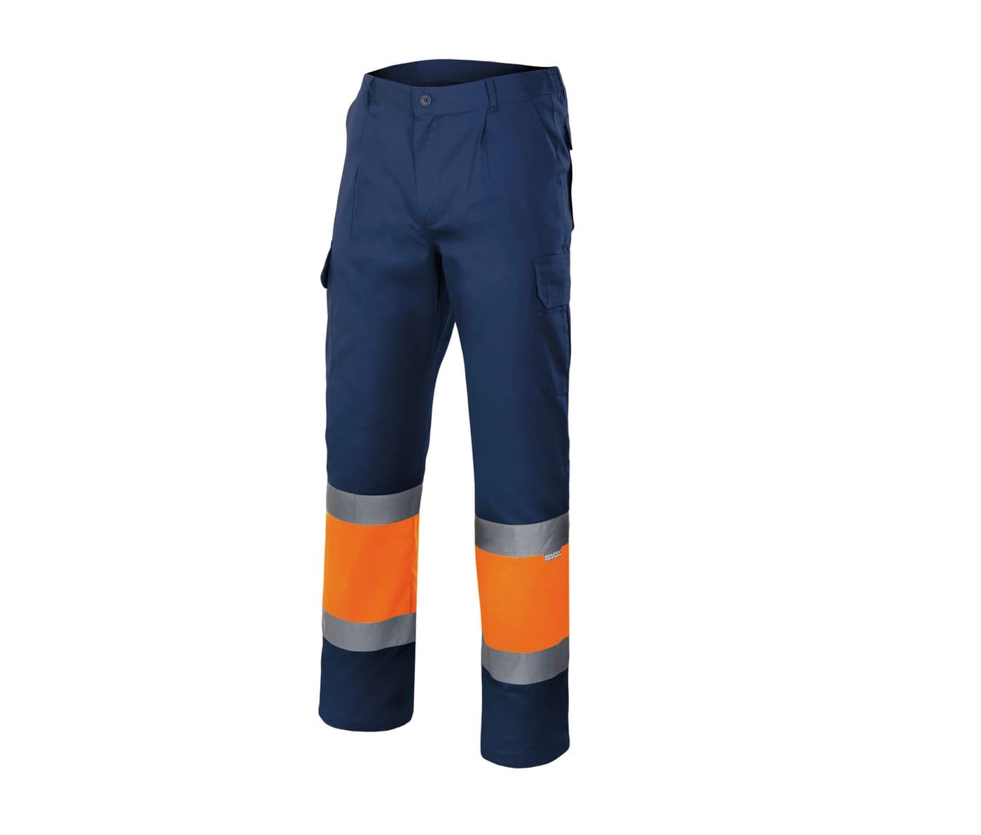 PANTALON BICOLORE HAUTE VISIBILITÉ coloris Marine / Fluo orange