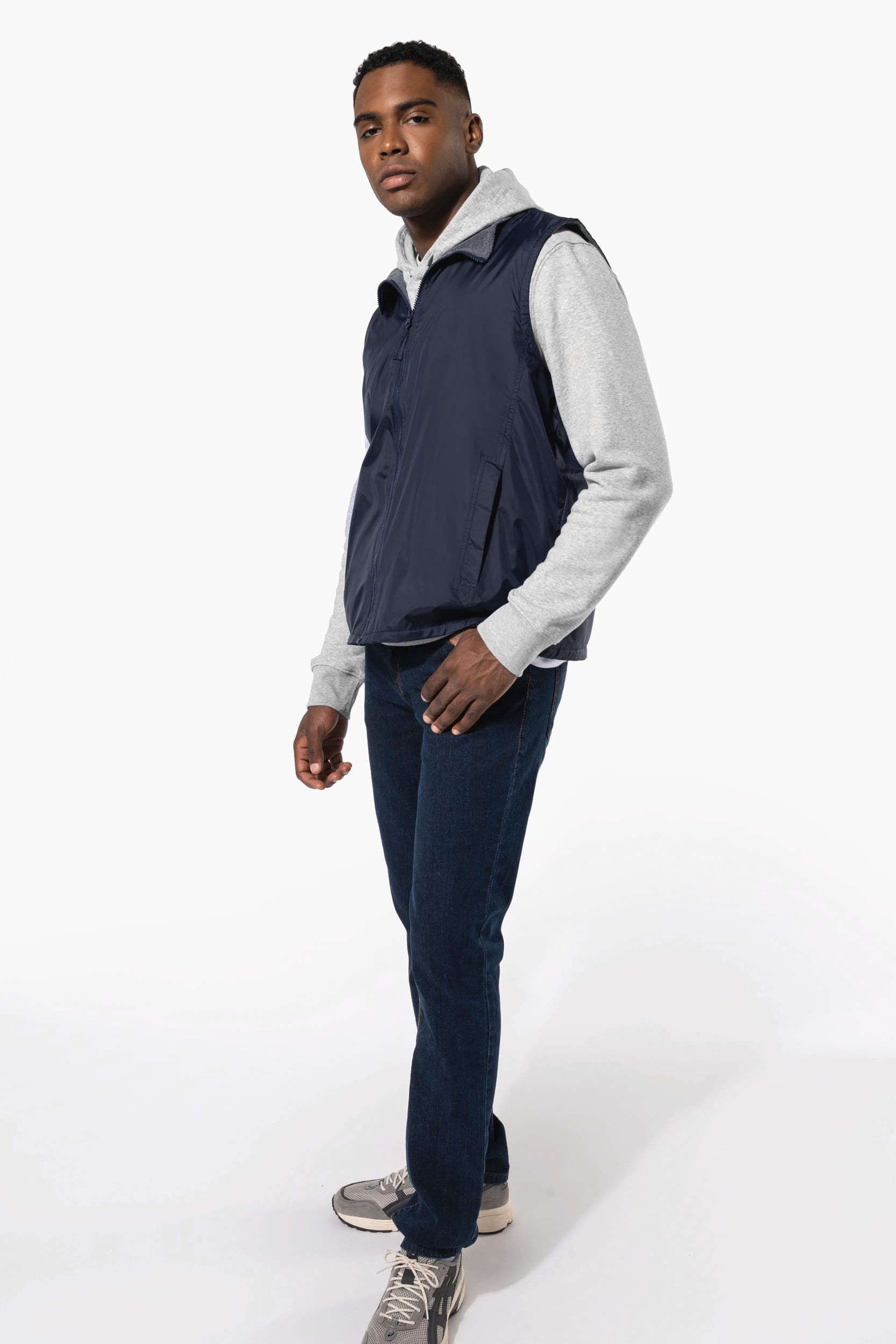 Bodywarmer doublé polaire unisexe en situation