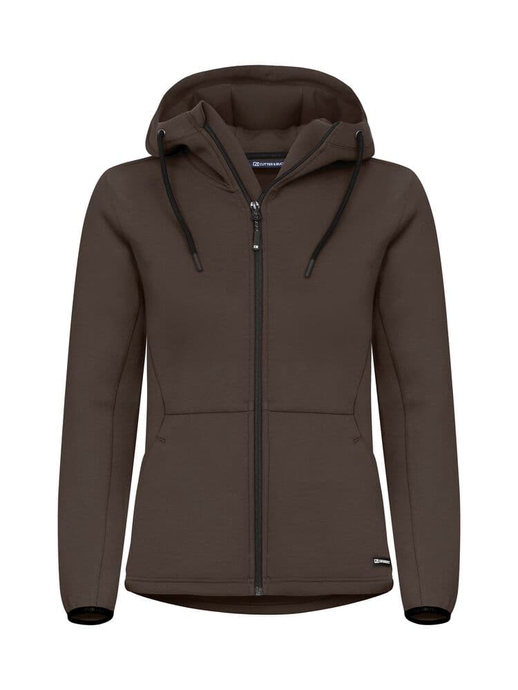 Sweat zippé à capuche Cutter & Buck Pemberton femme coloris Moka foncé