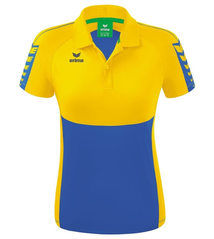 Polo SIX WINGS coloris Bleu roi / Jaune