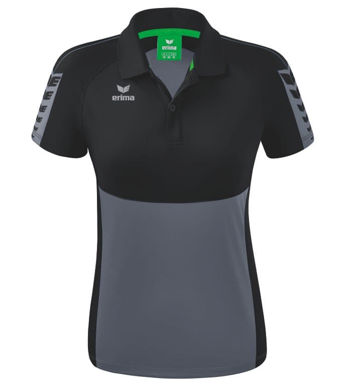 Polo SIX WINGS coloris Gris ardoise / Noir