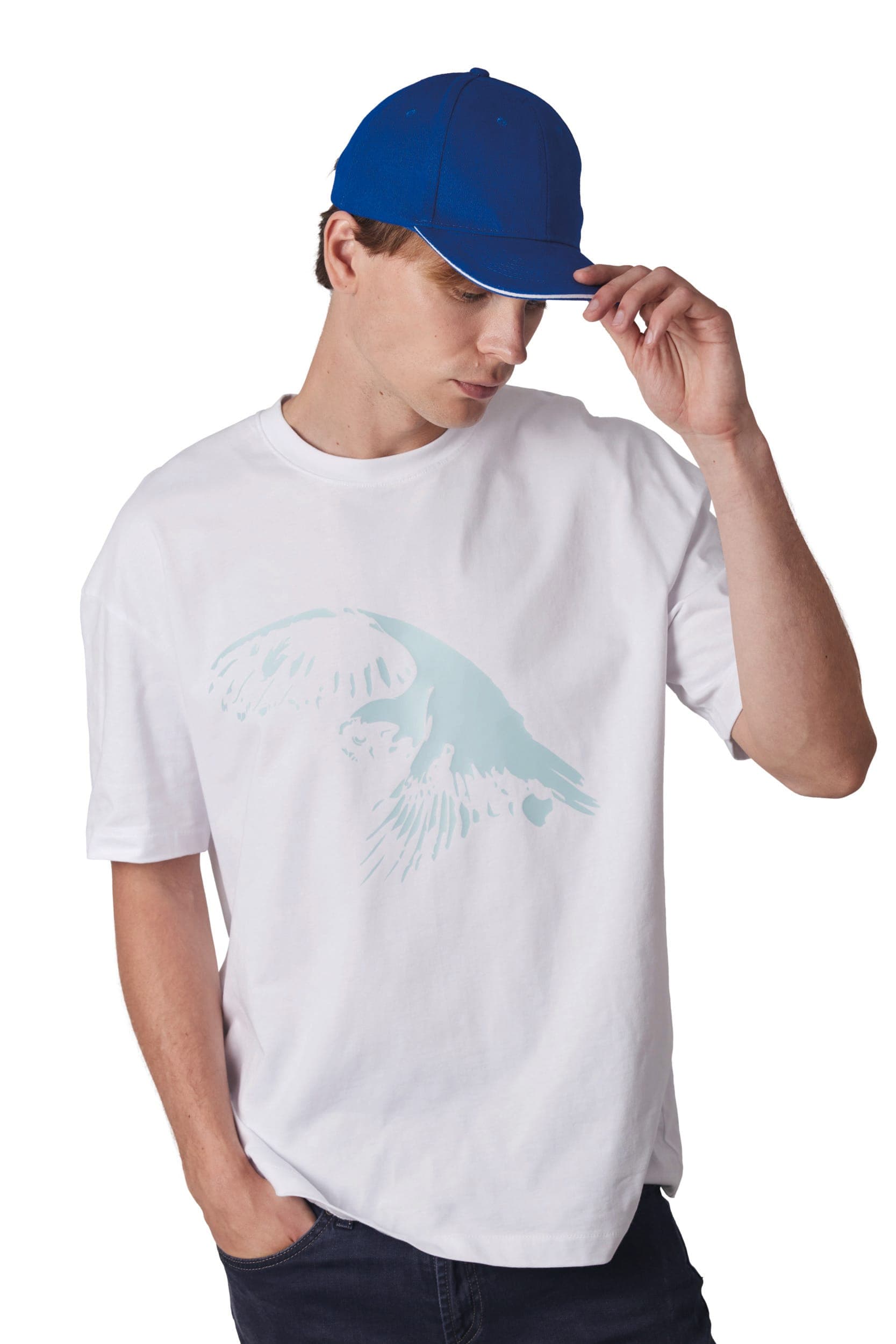 Casquette Baseball avec sandwich - 6 panneaux en situation