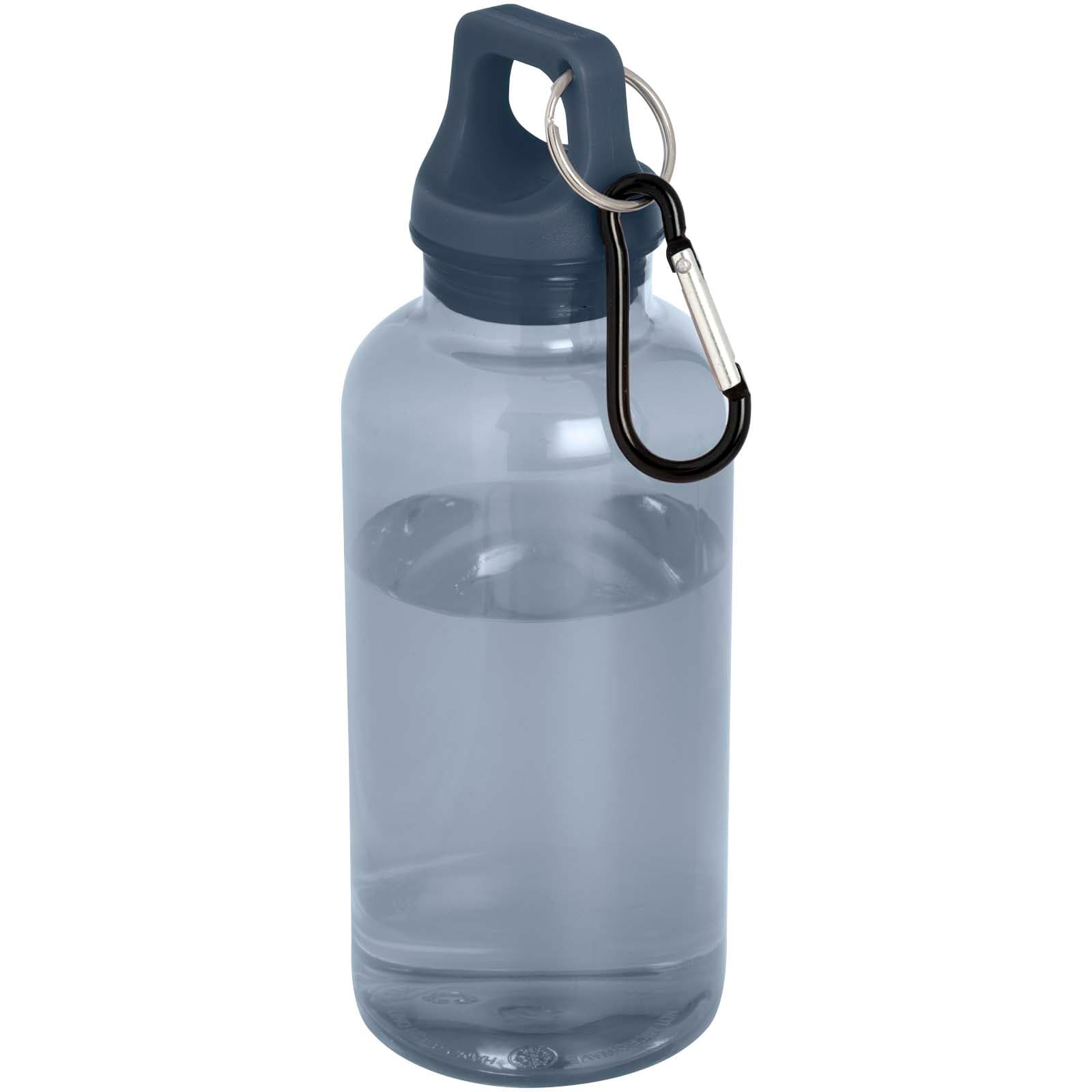 Bouteille d'eau Oregon de 400 ml en plastique recyclé avec mousqueton coloris Bleu hale