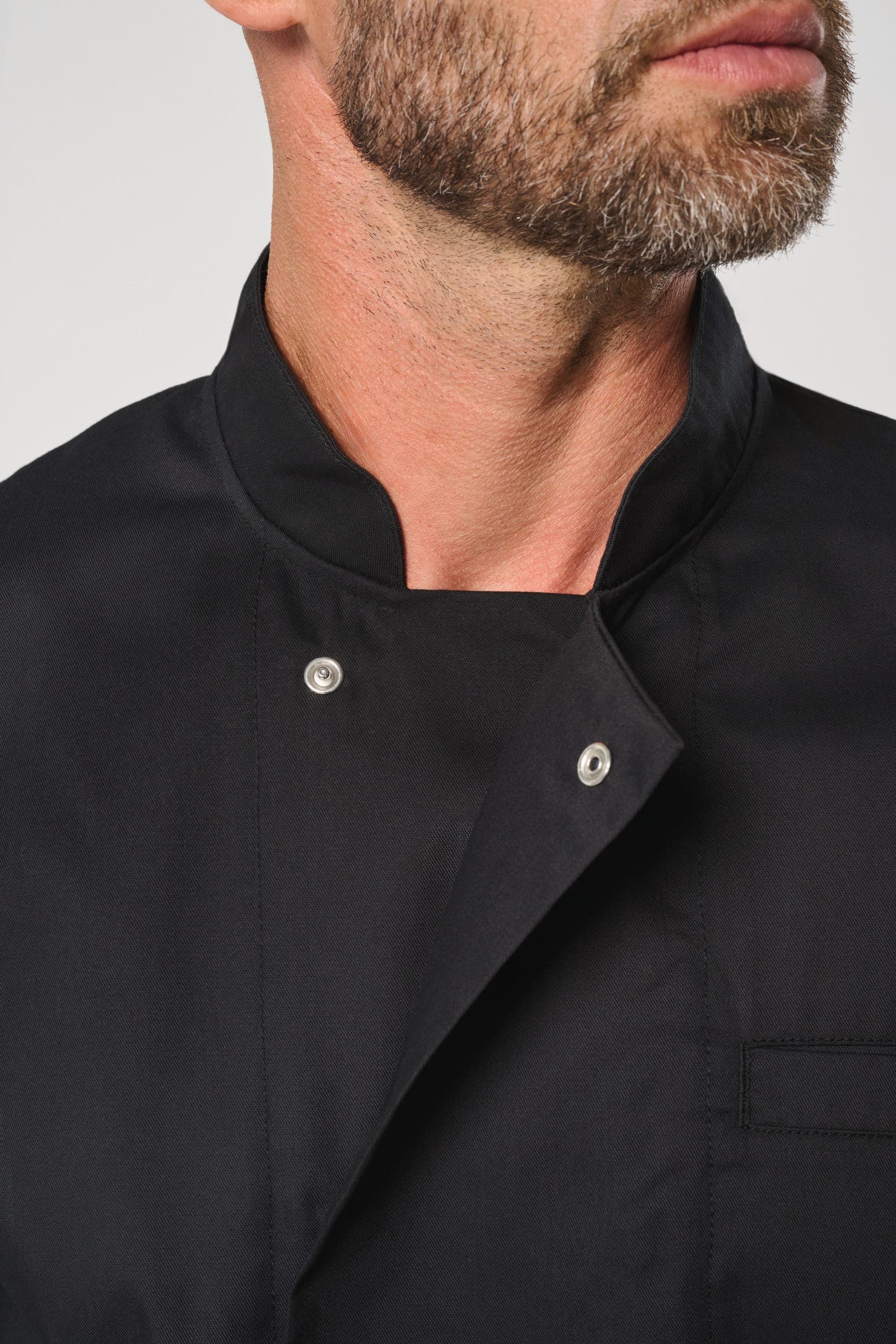 Veste de cuisine écoresponsable manches longues unisexe en situation