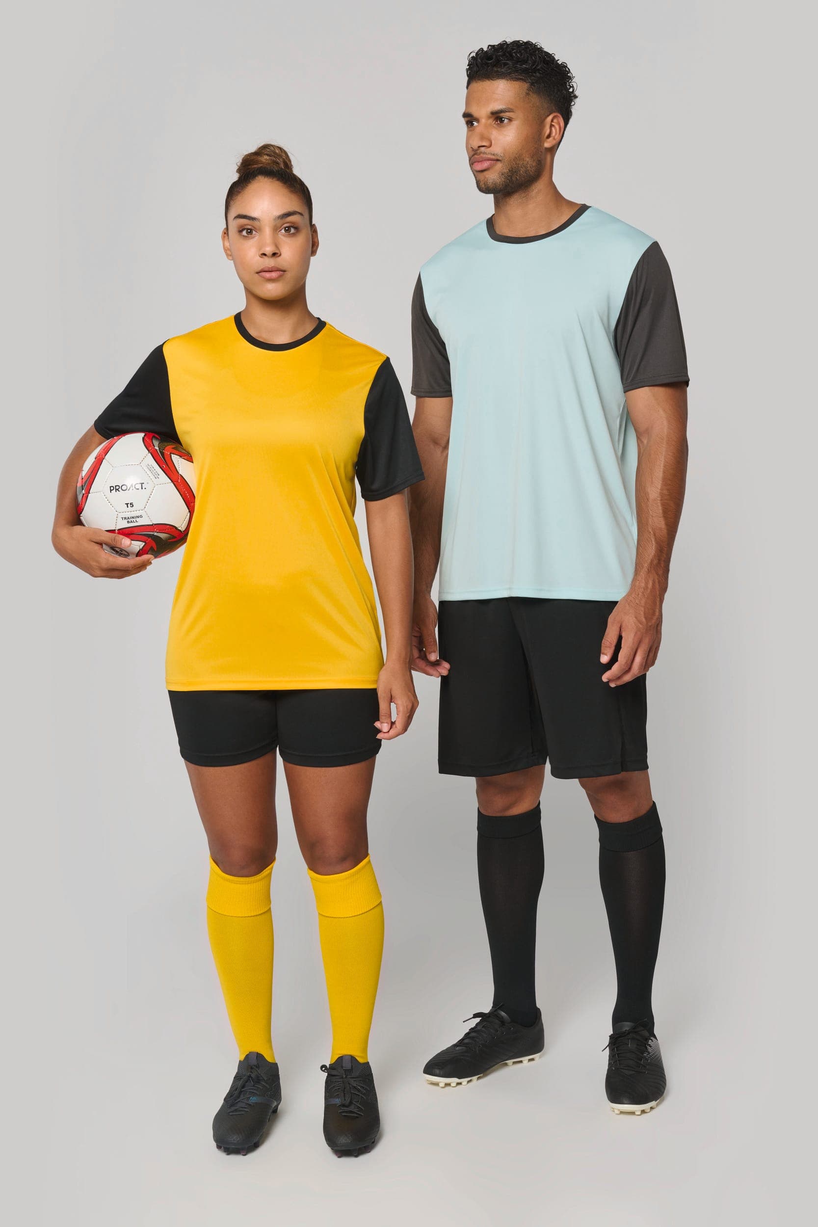 Maillot multisport manches courtes bicolore unisexe