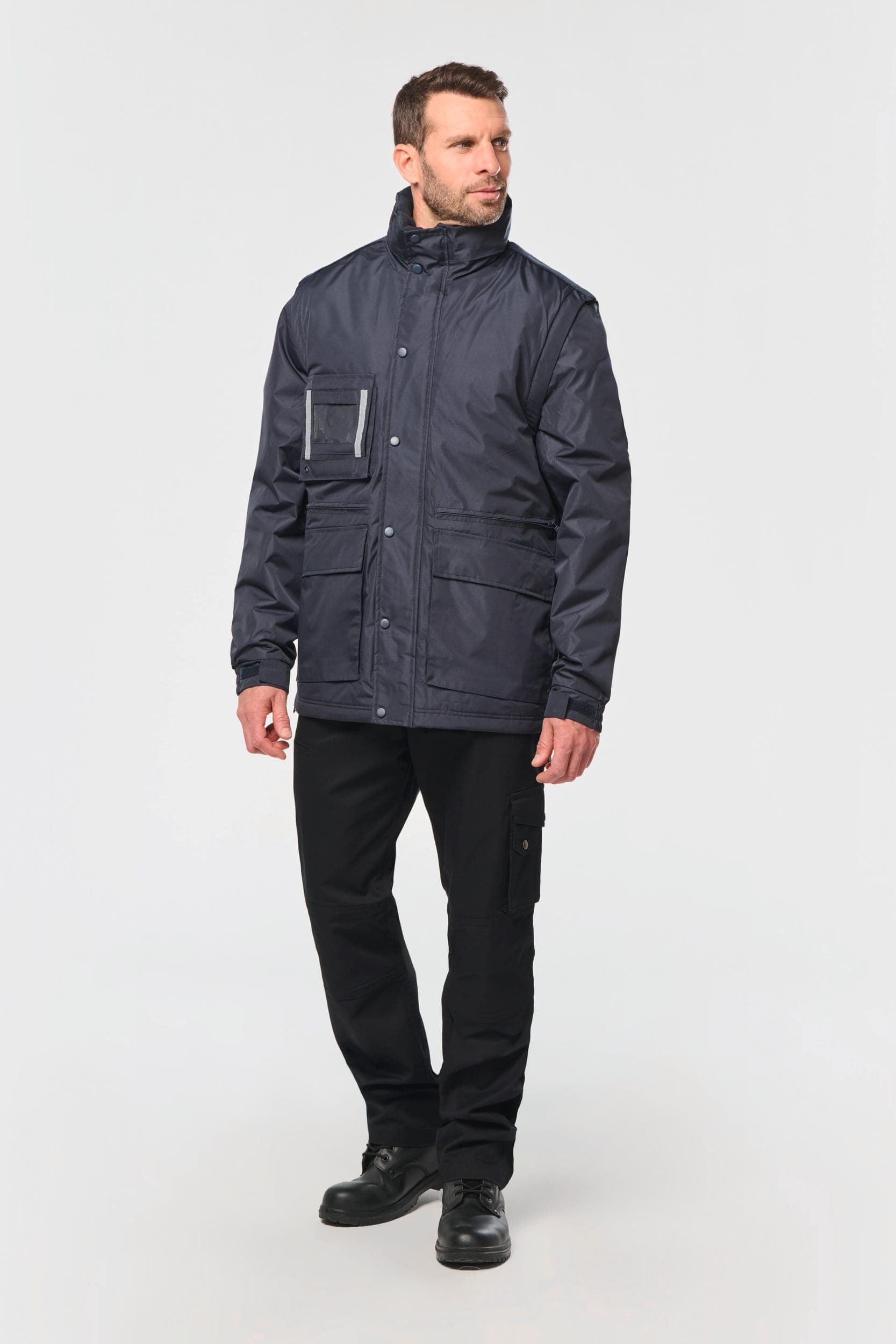 Parka workwear manches amovibles homme en situation