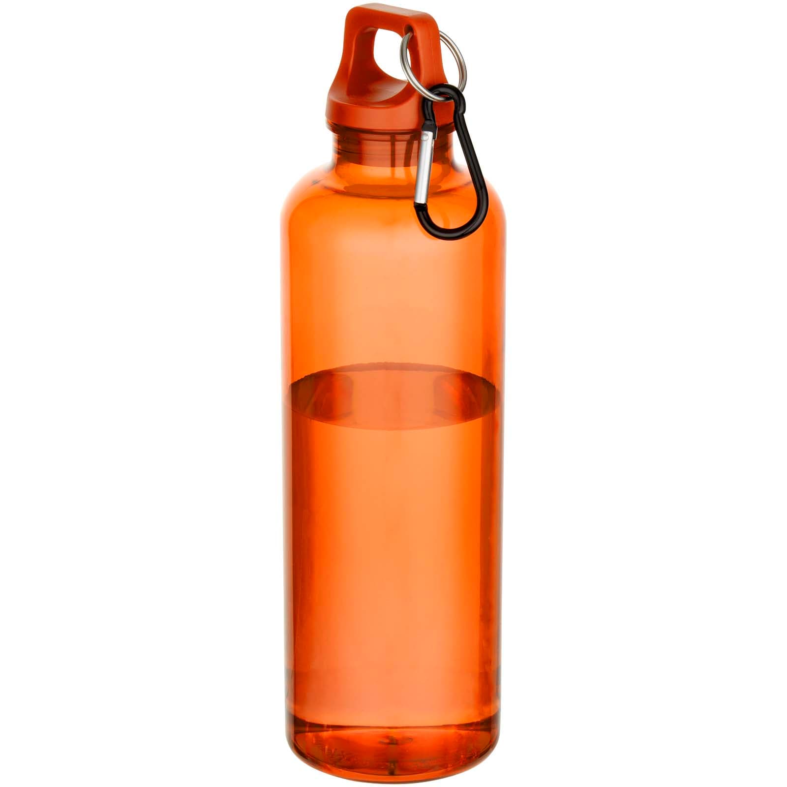 Bouteille d’eau Oregon de 750 ml en plastique recyclé certifié RCS avec mousqueton coloris Orange