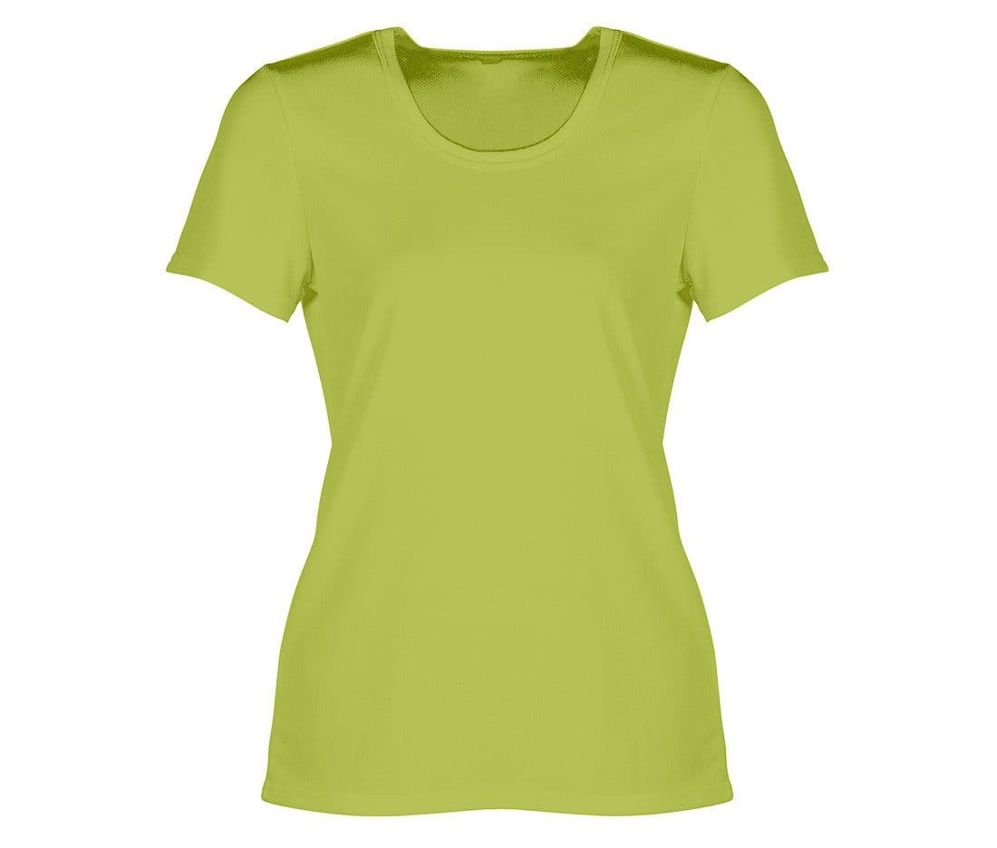LADIES' NO LABEL SPORT TEE-SHIRT coloris Vert citron