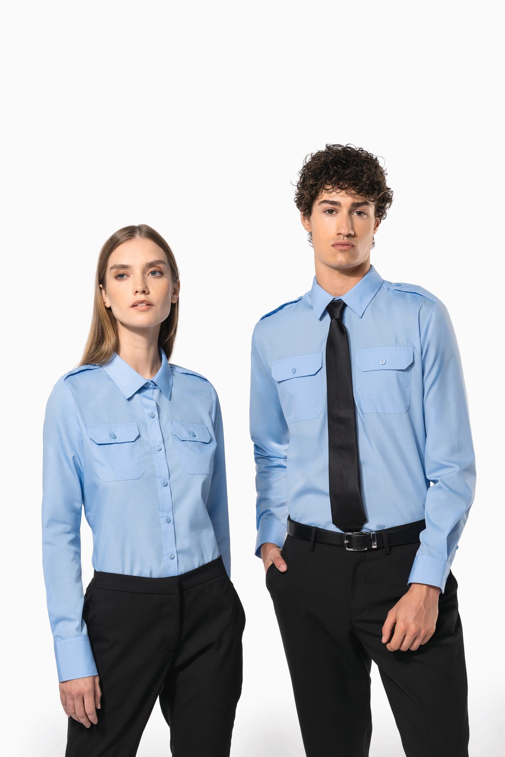 Chemise pilote manches longues homme en situation