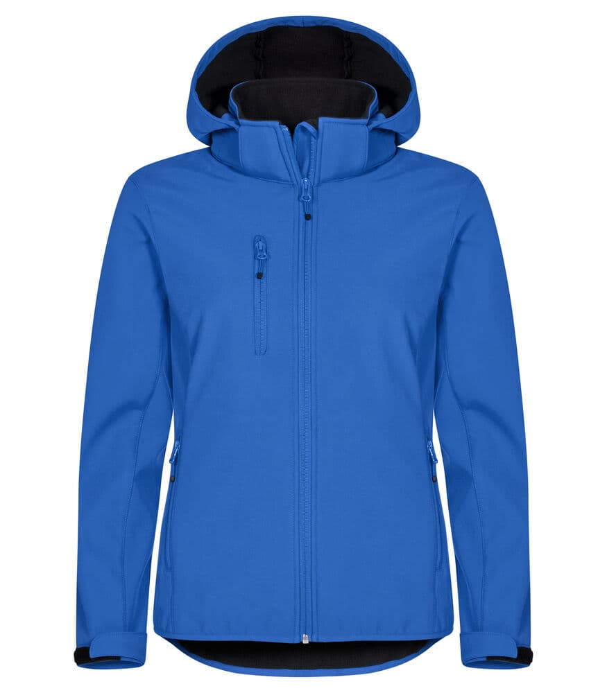 Clique Classic Softshell Hoody Jacket Women coloris Bleu roi