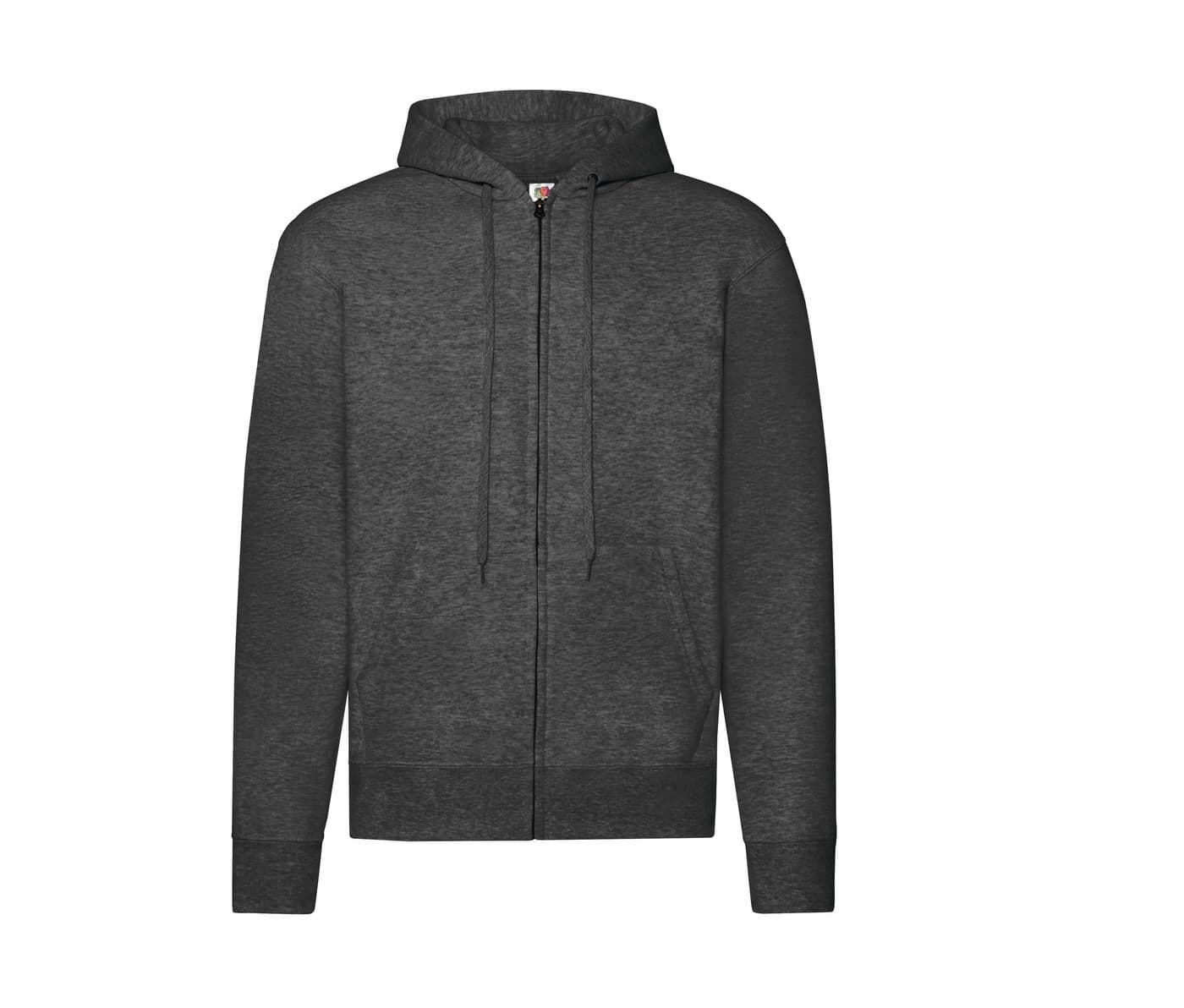 CLASSIC HOODED SWEAT JACKET coloris Gris chiné foncé
