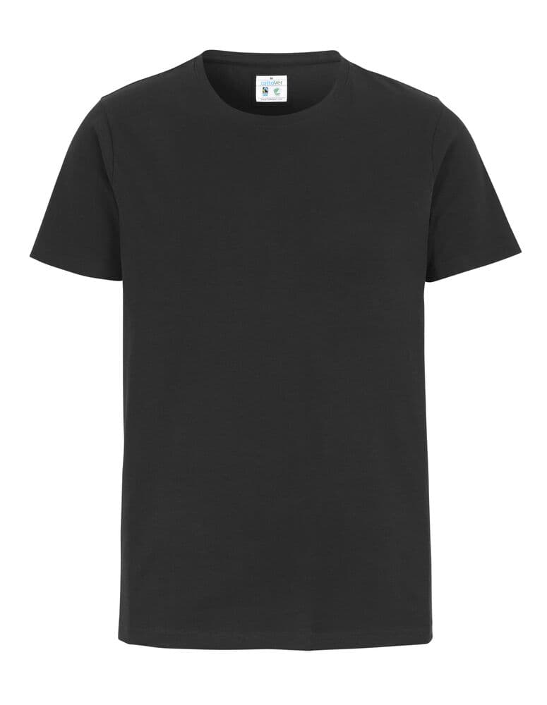 T-SHIRT COL ROND STRETCH HOMME - CERTIFIÉ GOTS coloris Noir