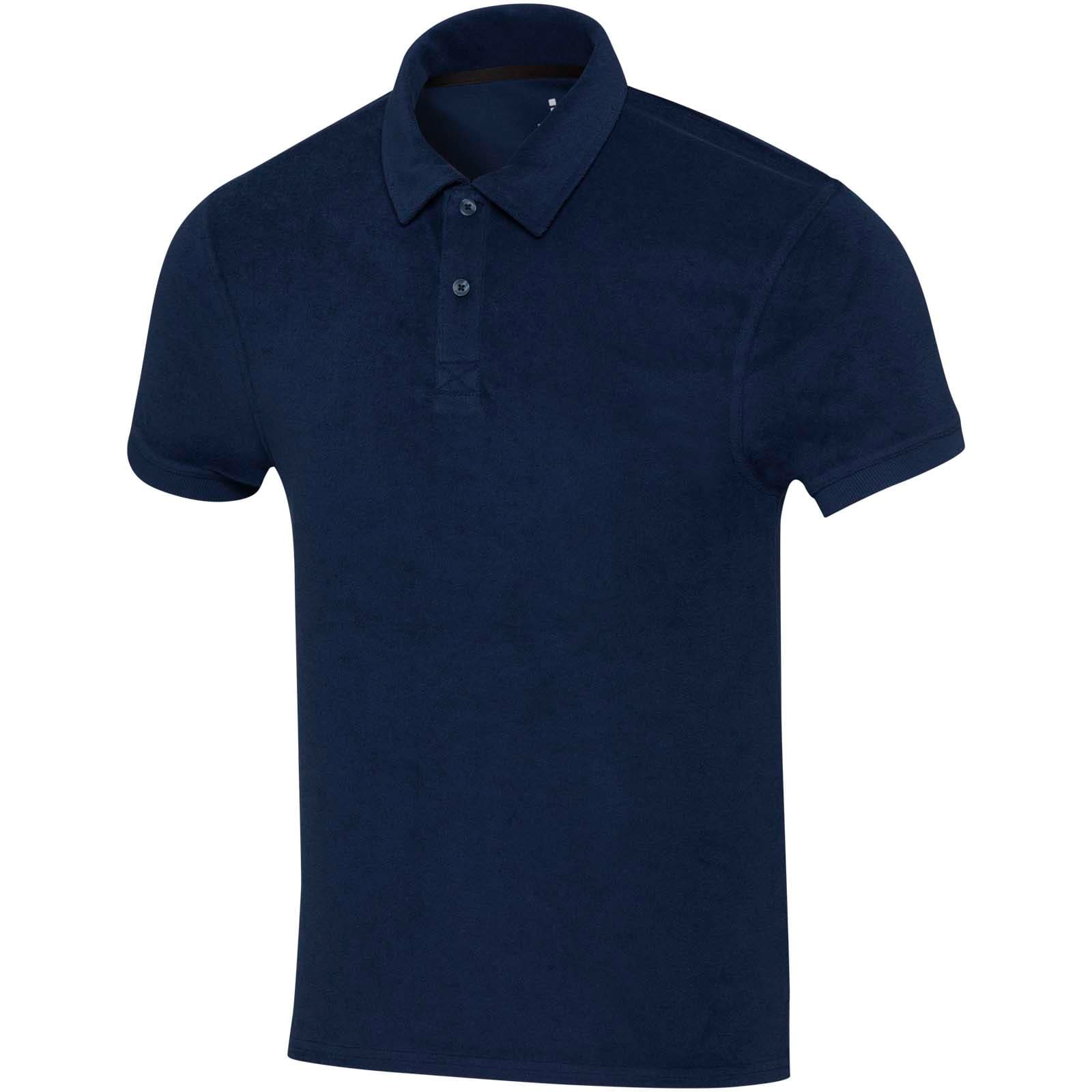 Polo Akoya unisexe en tissu éponge de 230 g/m² recyclé coloris Marine