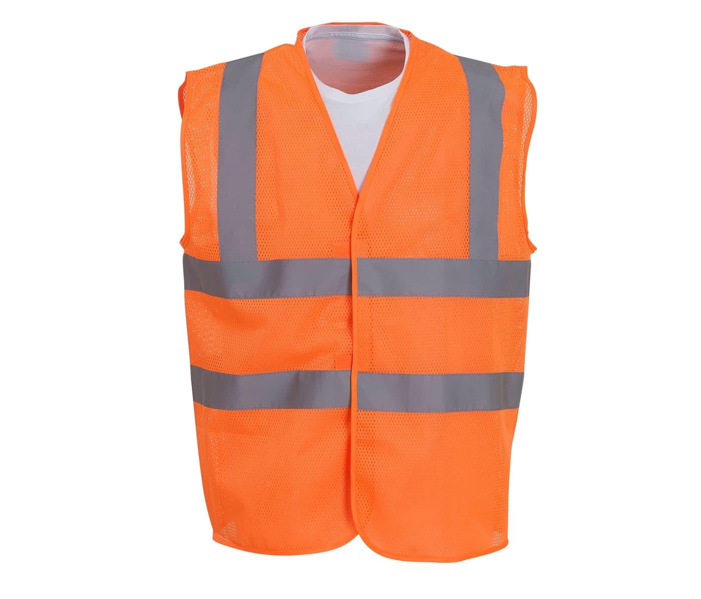 TOP COOL OPEN MESH 2 BAND AND BRACES WAISTCOAT coloris Orange haute visibilité