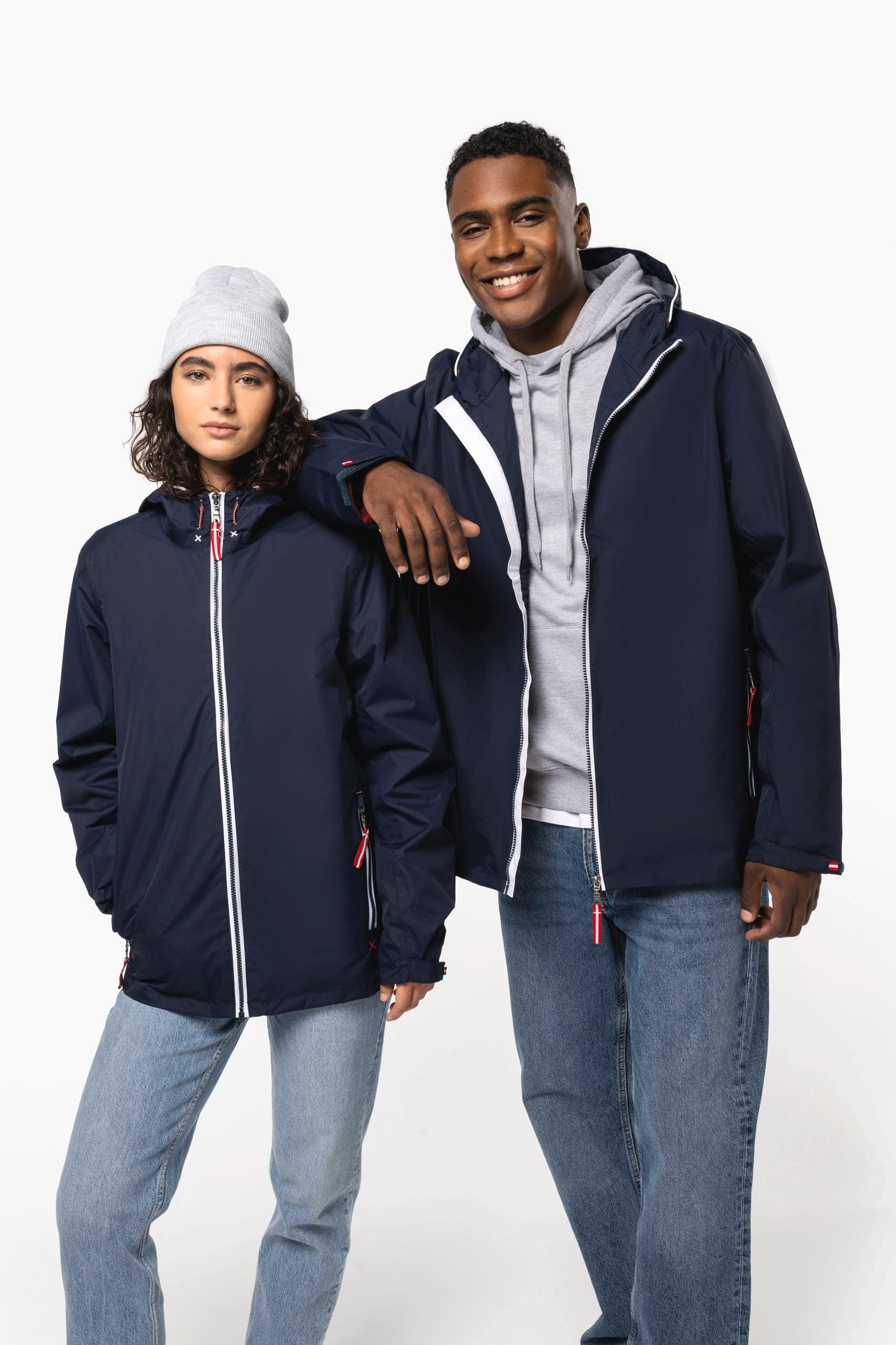Veste imperméable unisexe en situation
