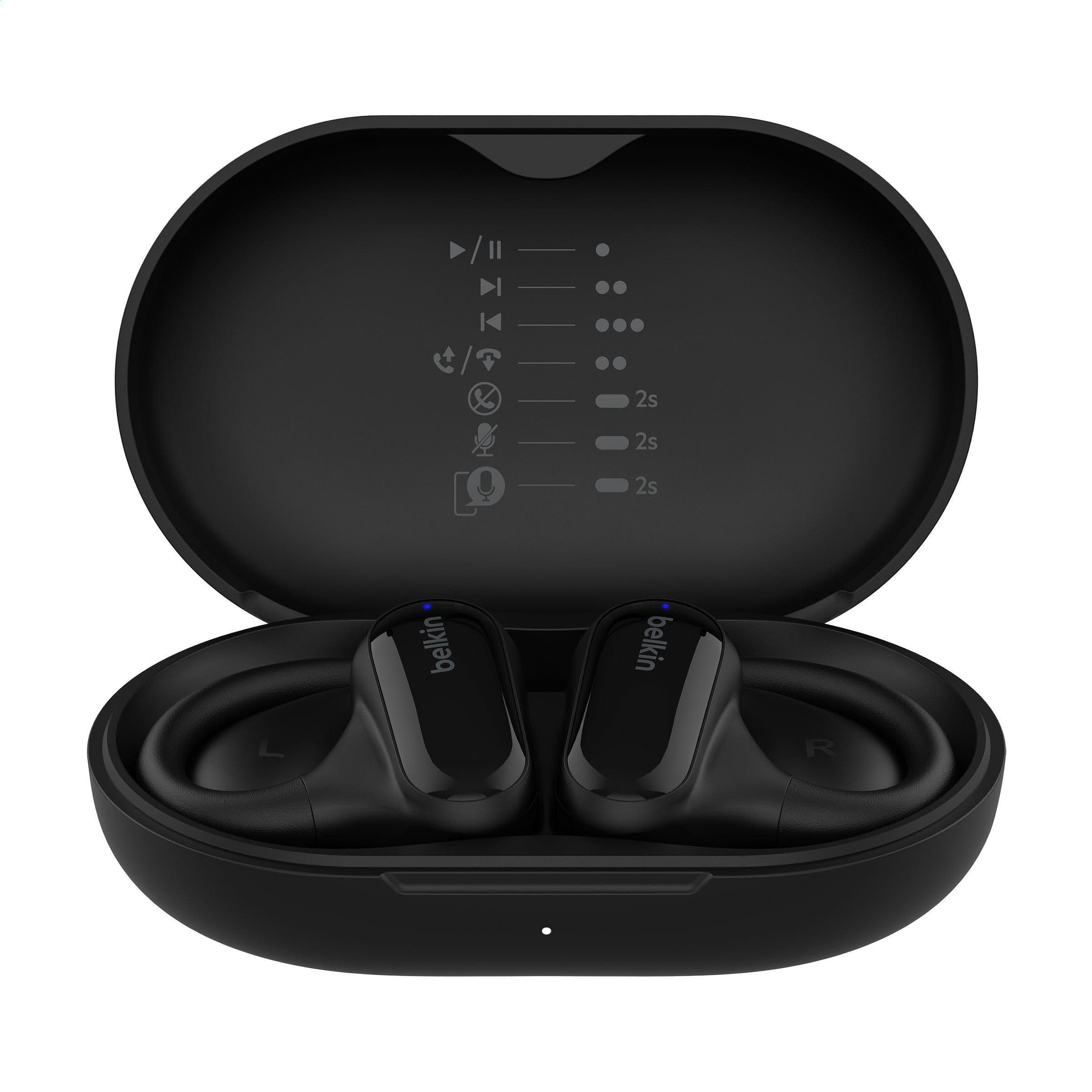 Écouteurs sans fil Belkin SoundForm ClearFit open-ear en situation