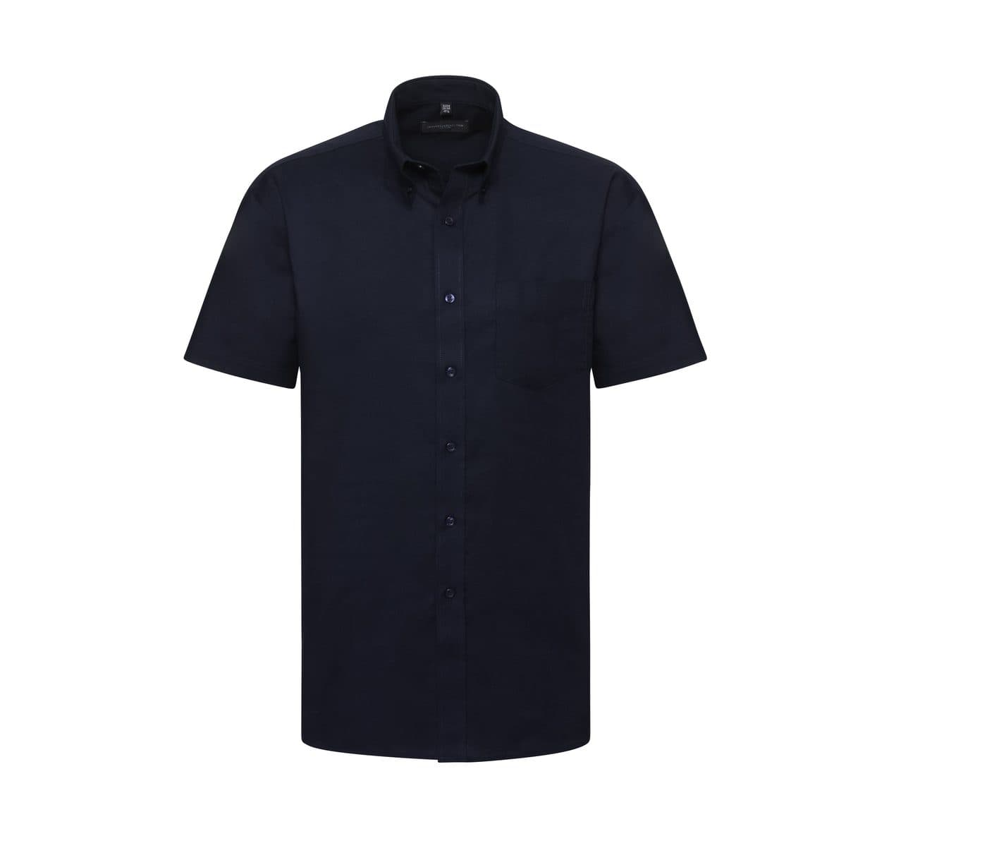 MEN'S SHORT SLEEVE CLASSIC OXFORD SHIRT coloris Marine vif