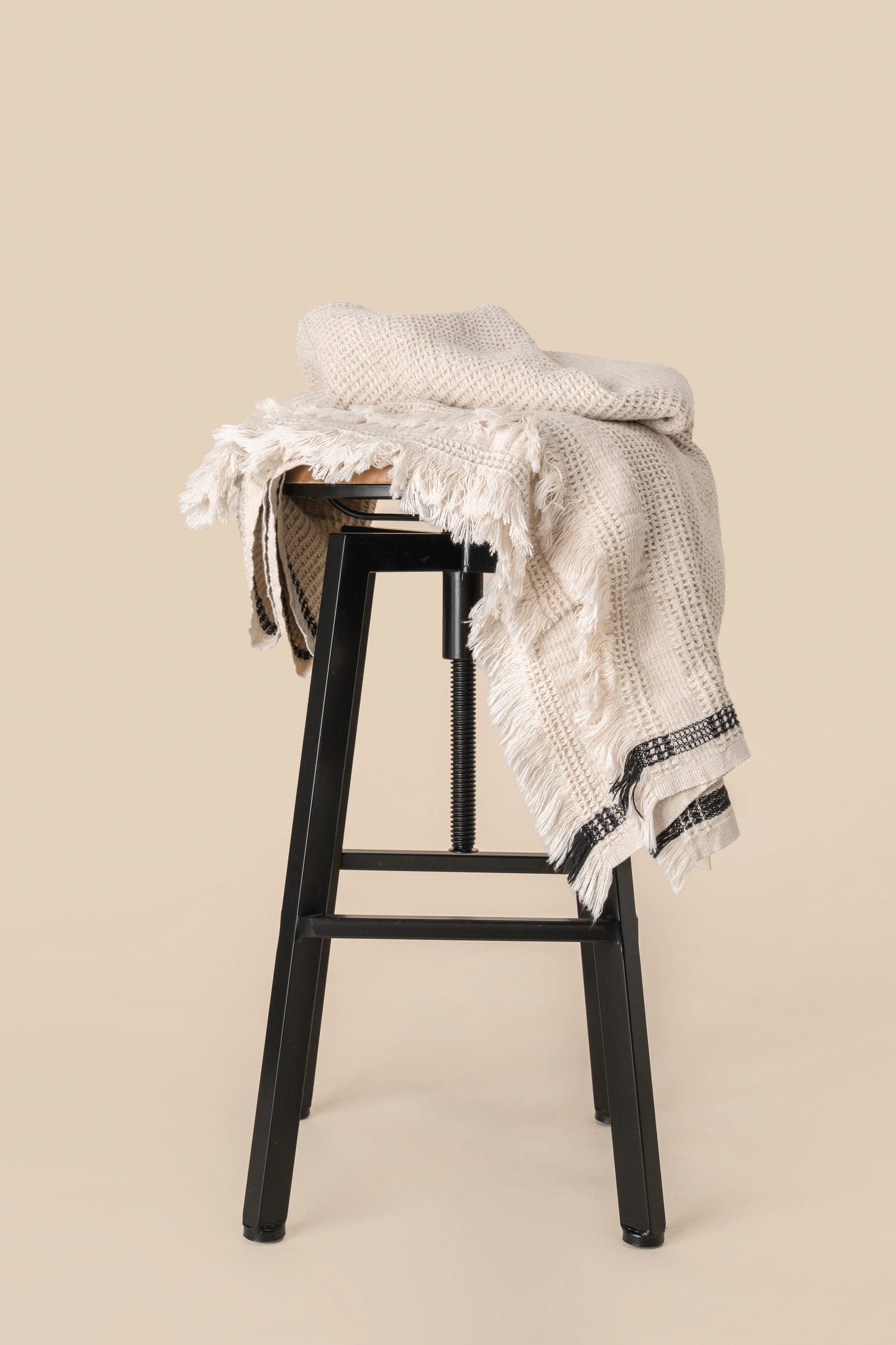 Plaid nid d'abeille en situation
