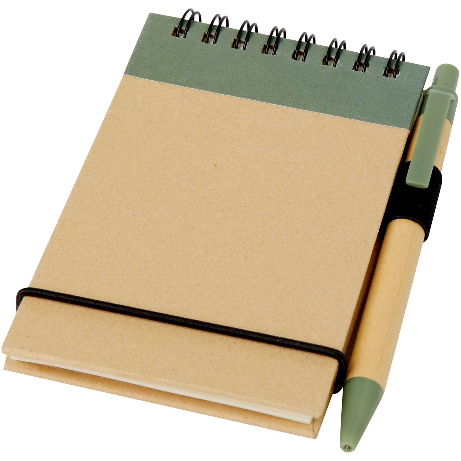 Bloc-notes recyclé format A7 avec stylo Zuse