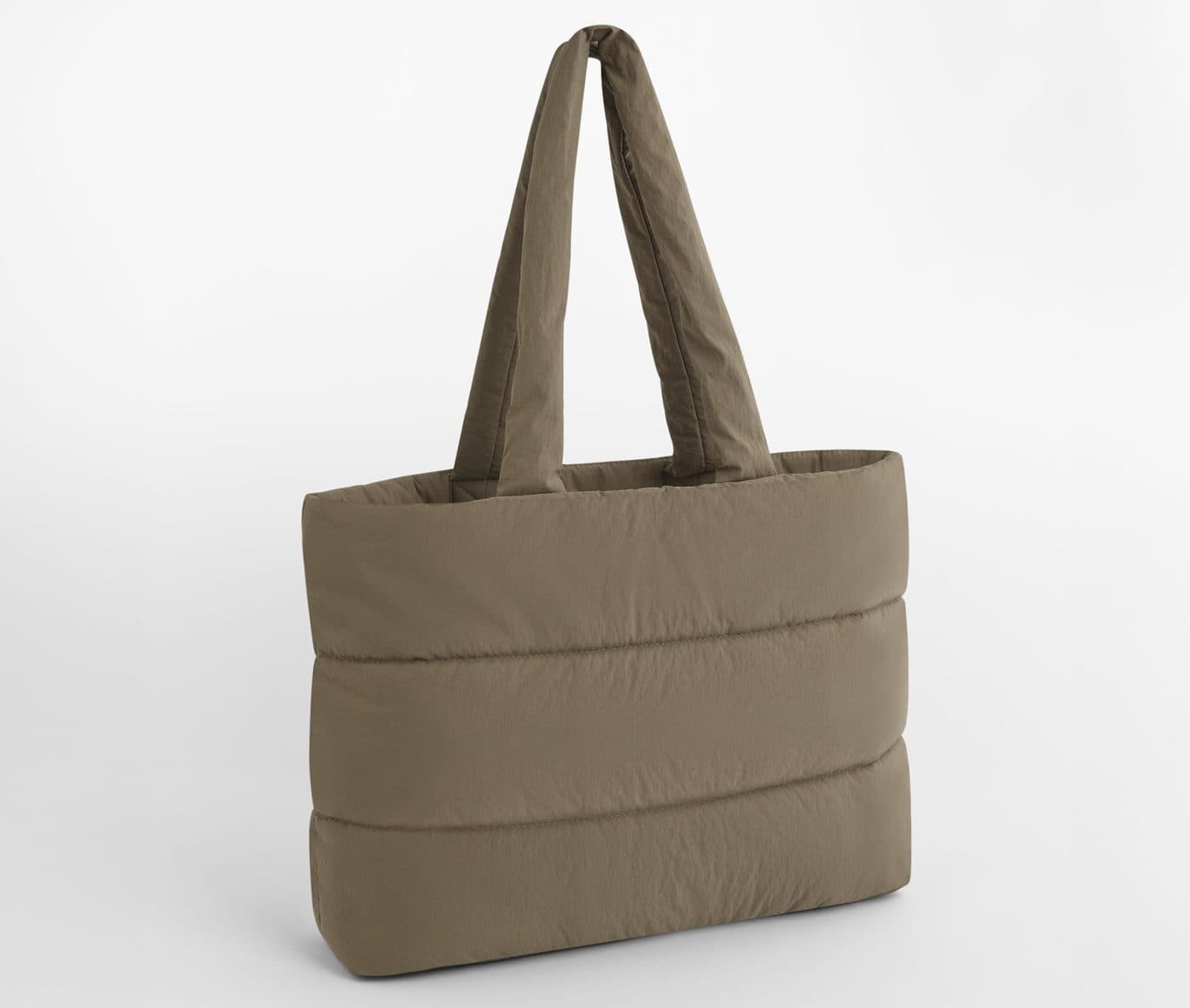QUILTED TOTE BAG coloris Vert terreux