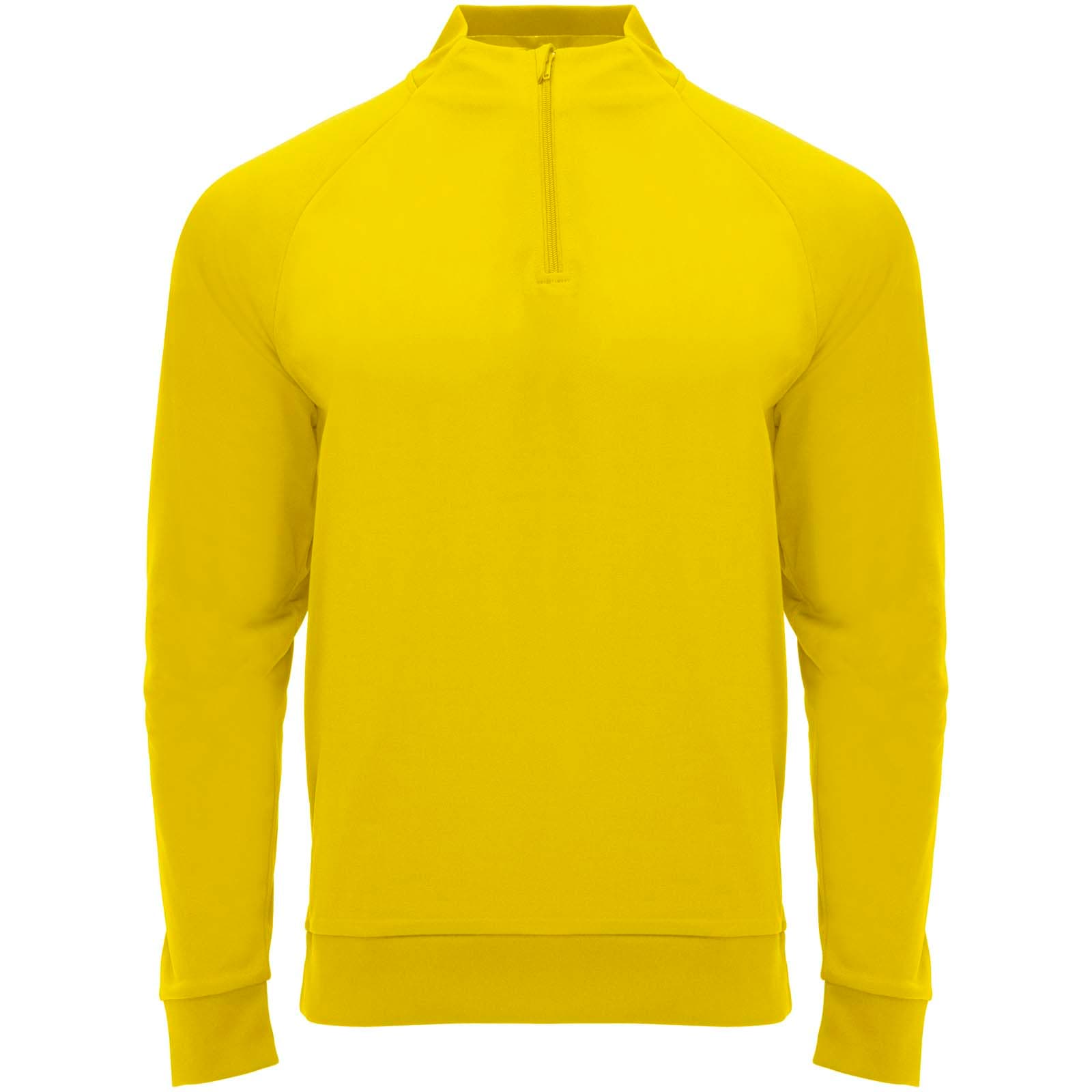 Sweatshirt de 200 g/m² Epiro à manches longues unisexe avec fermeture demi-zip coloris Jaune
