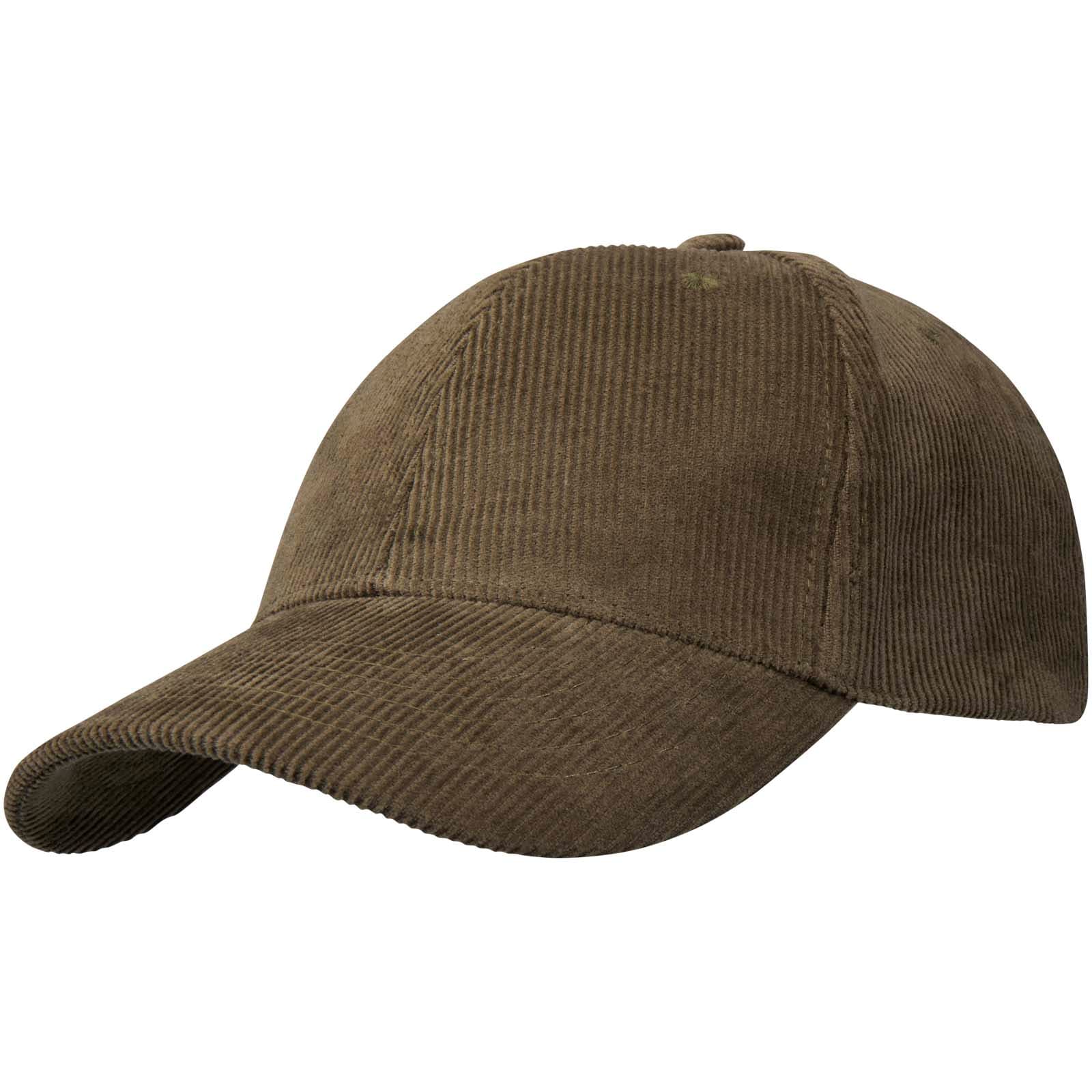 Casquette 6 panneaux de 280 g/m² Hutton en velours côtelé recyclé coloris Vert forêt
