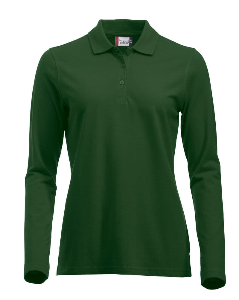 Clique Classic Marion L/S Polo coloris Vert bouteille