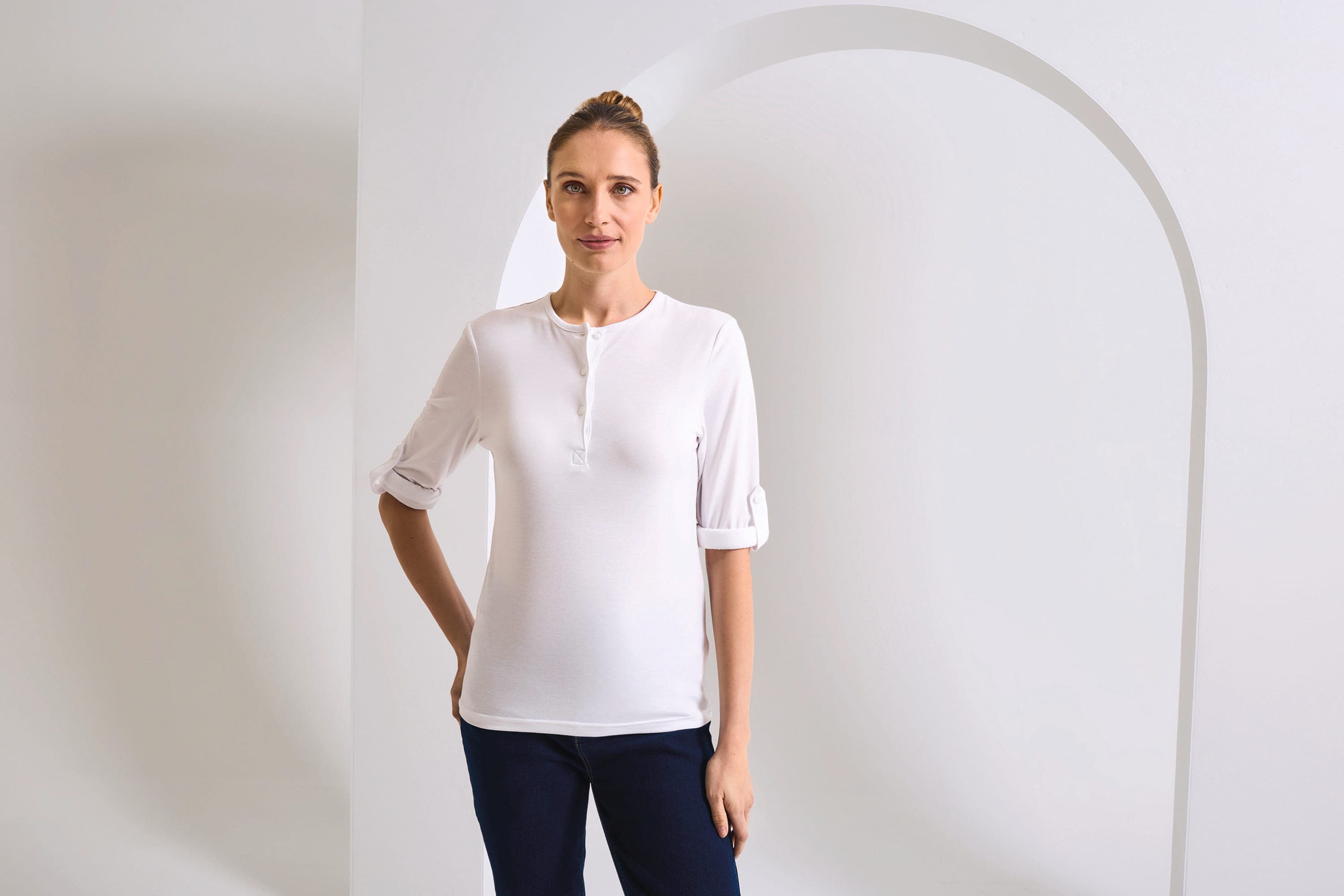 T-shirt femme "Long John" en situation