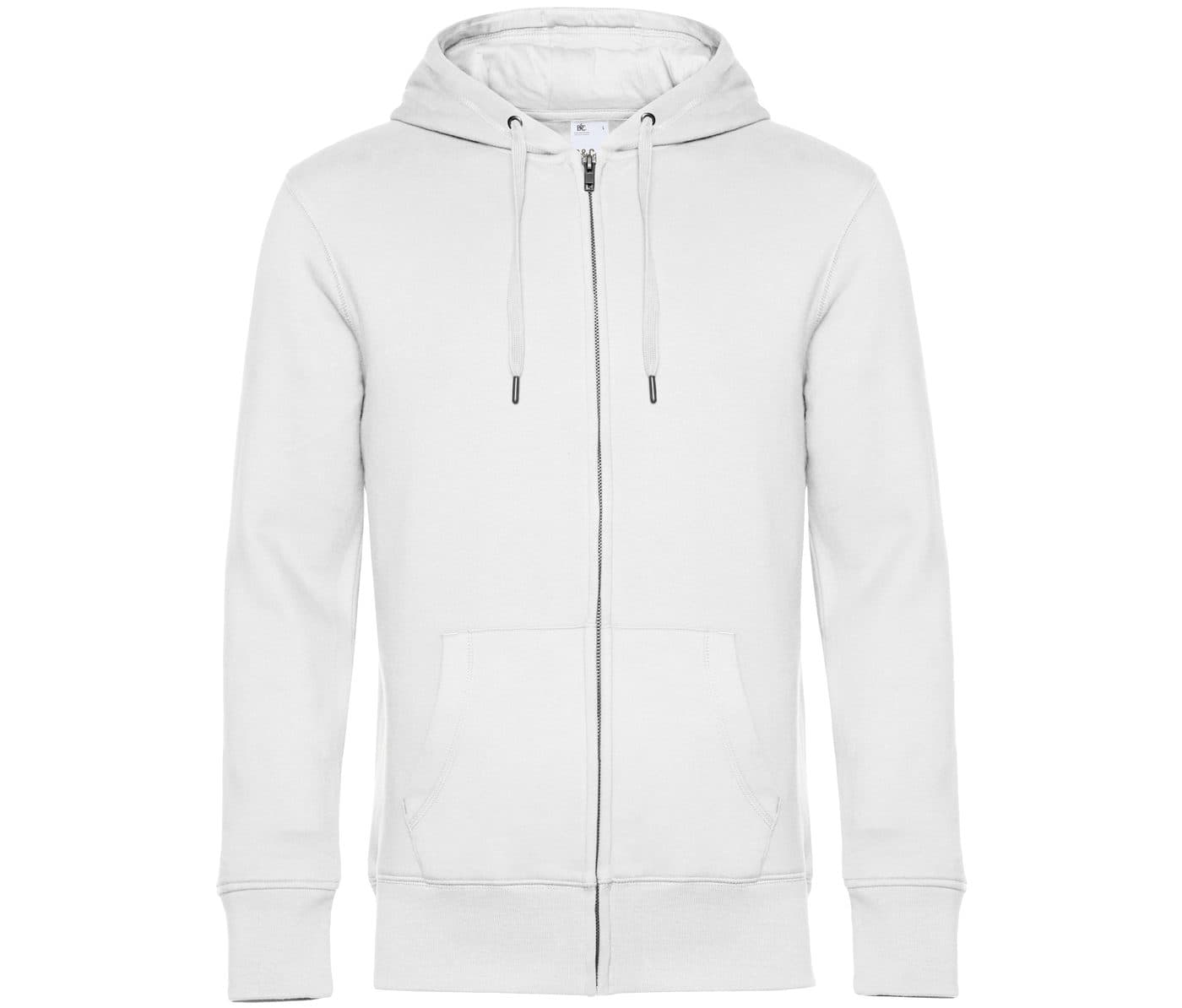 B&C KING ZIPPED HOOD coloris Blanc