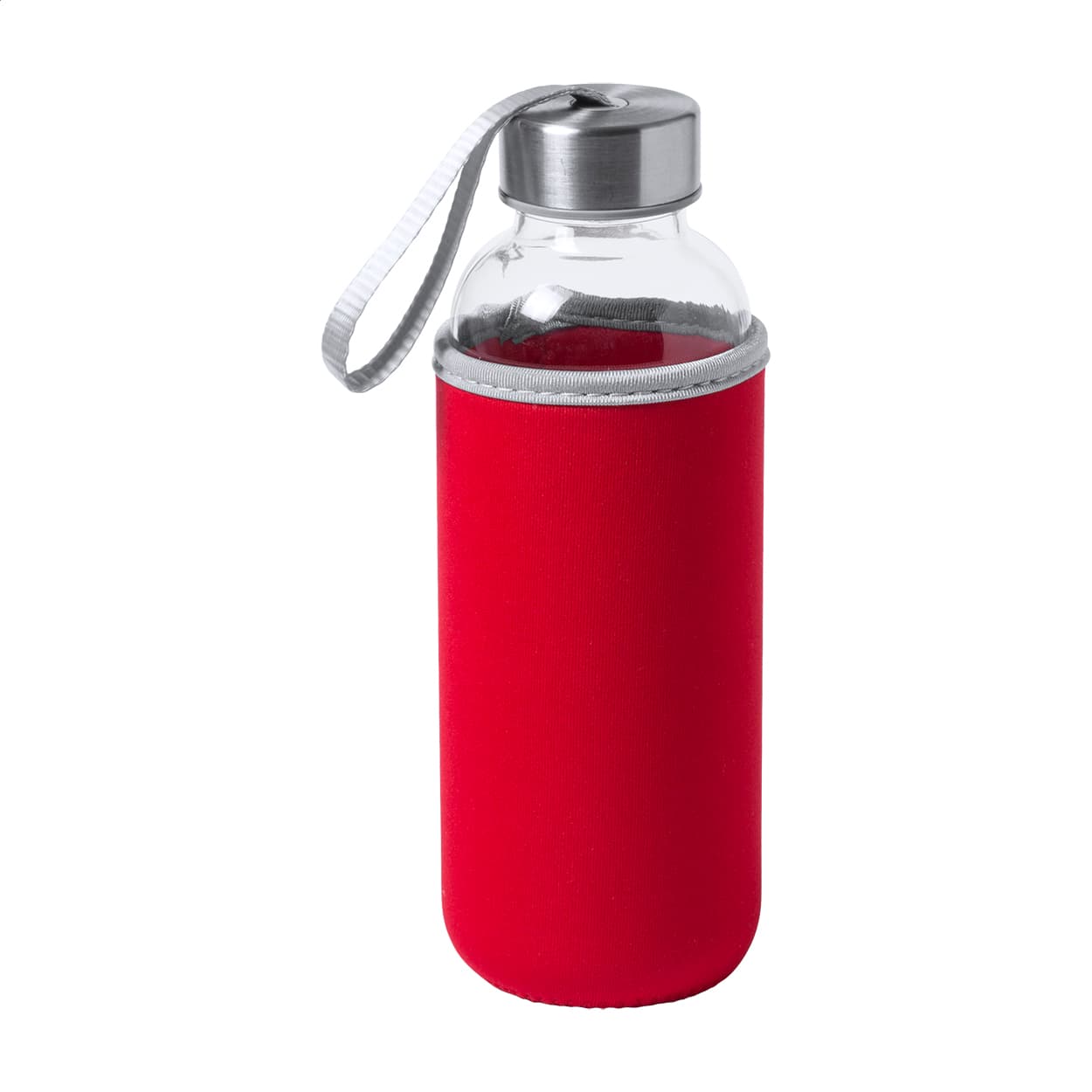 Bouteille en verre coloris Rouge