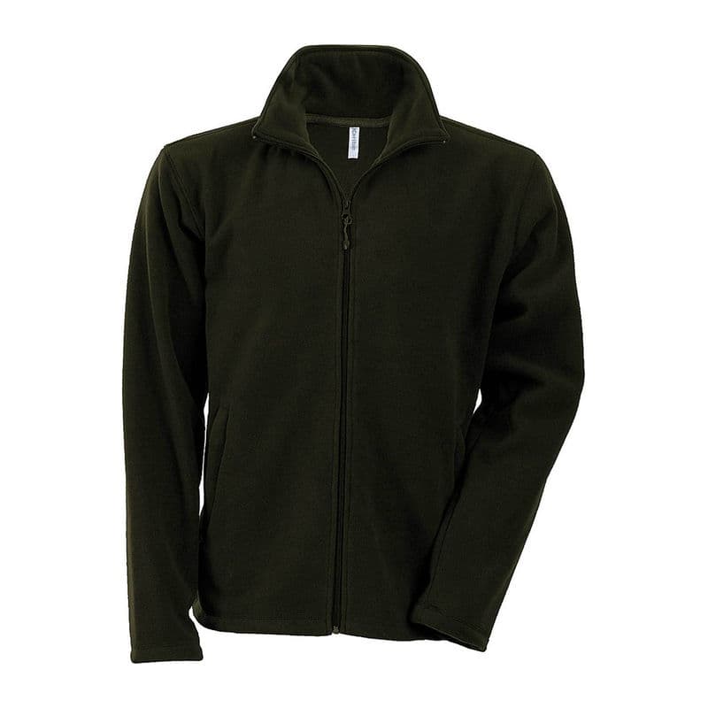 FALCO - FULL ZIP MICROFLEECE JACKET coloris Vert olive